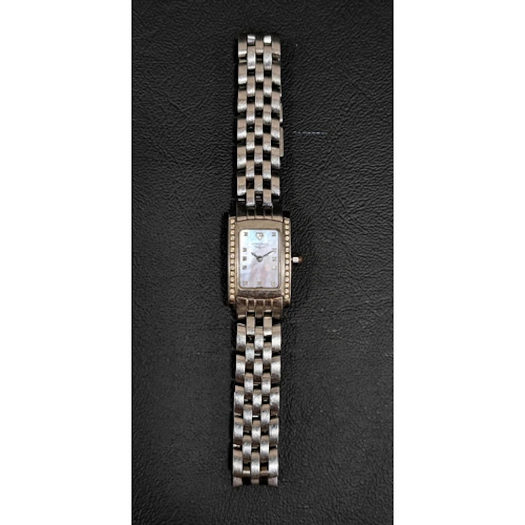 LADIES LONGINES DOLCE VITA WRISTWATCH the rectangular pink m...