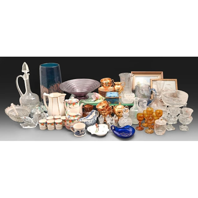 Miscellaneous glass and ceramics, 19th c and later, to inclu...