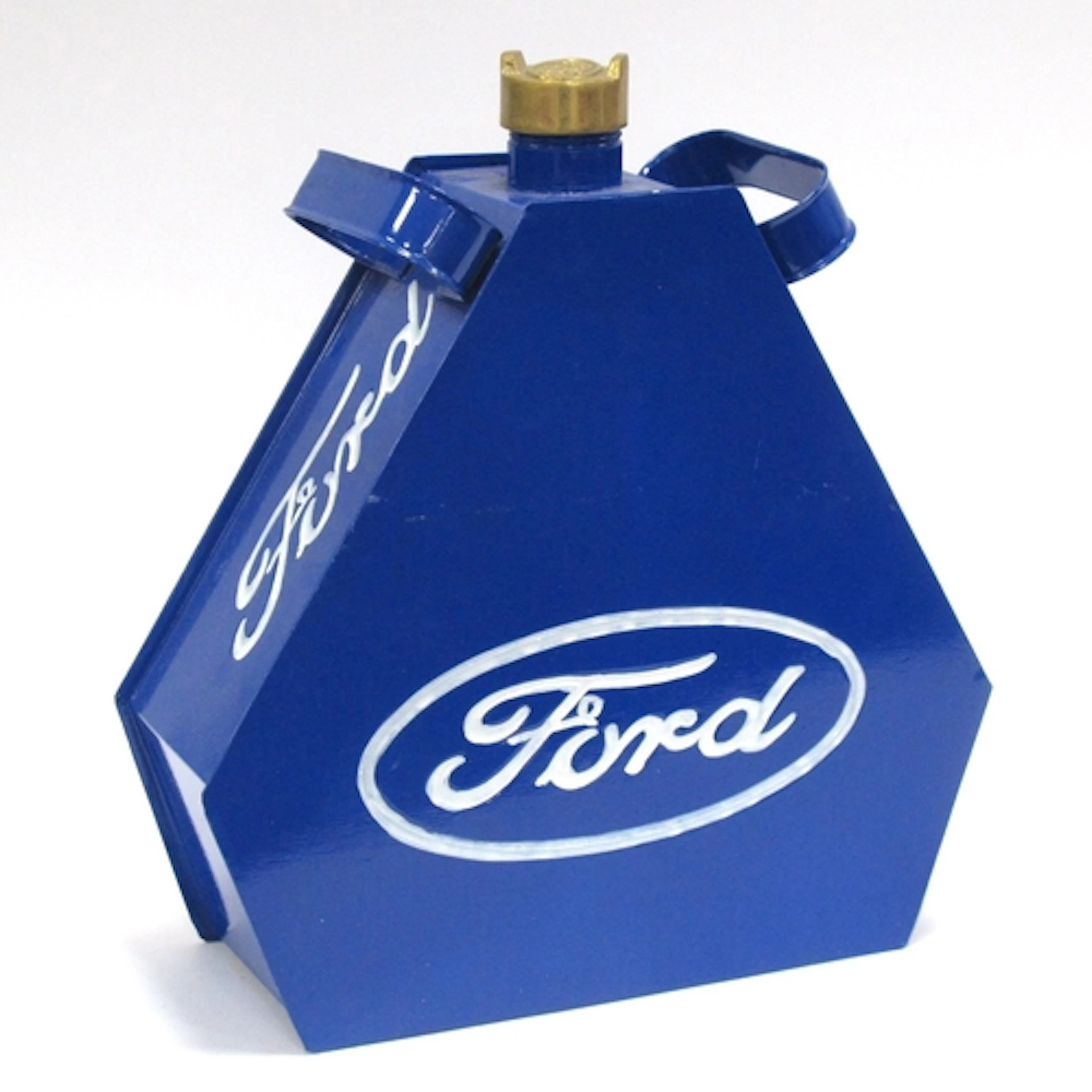 Ford Petrol Canister, circa 2000s, blue-painted, approx 34cm...