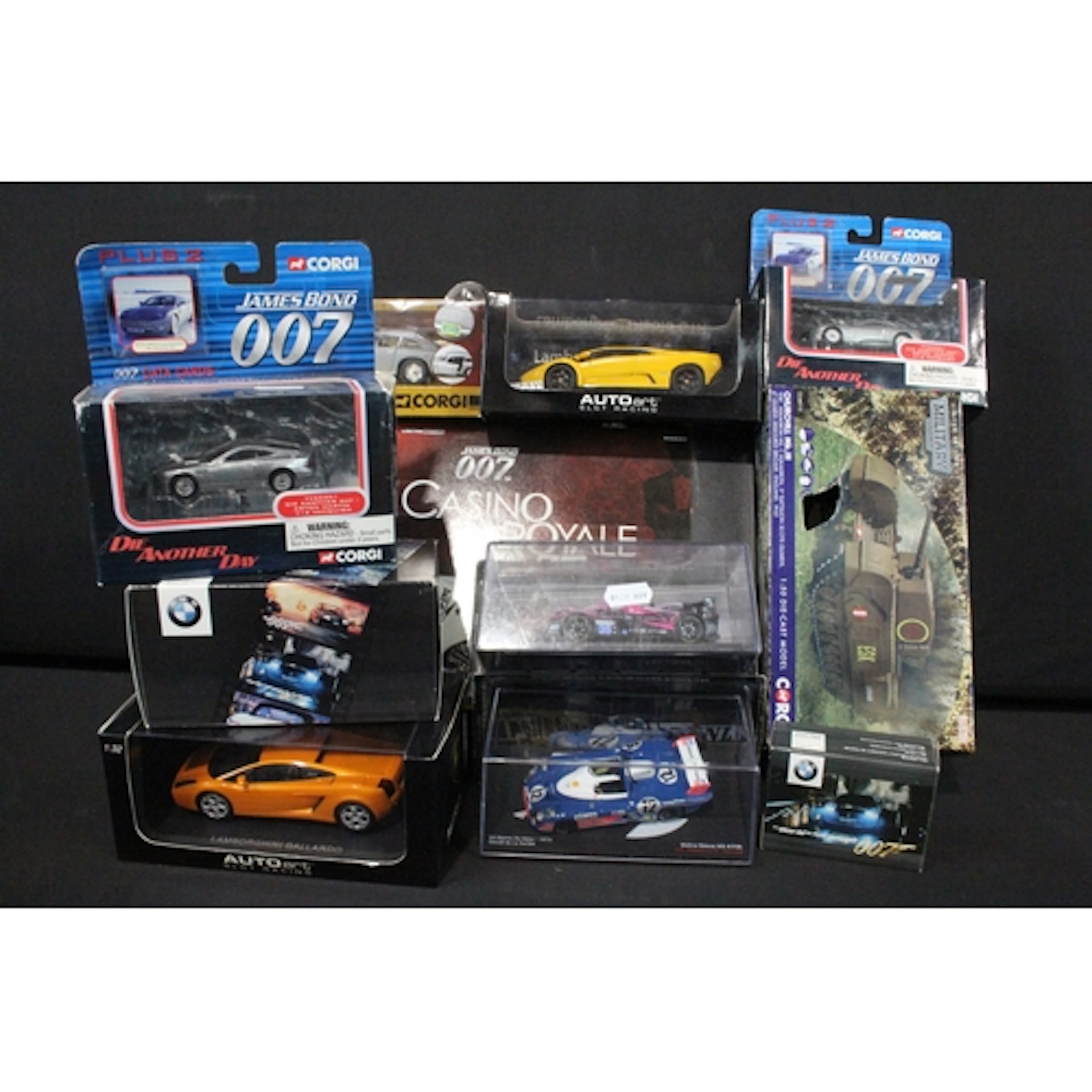 11 Boxed / cased diecast models to include Corgi James Bond ...
