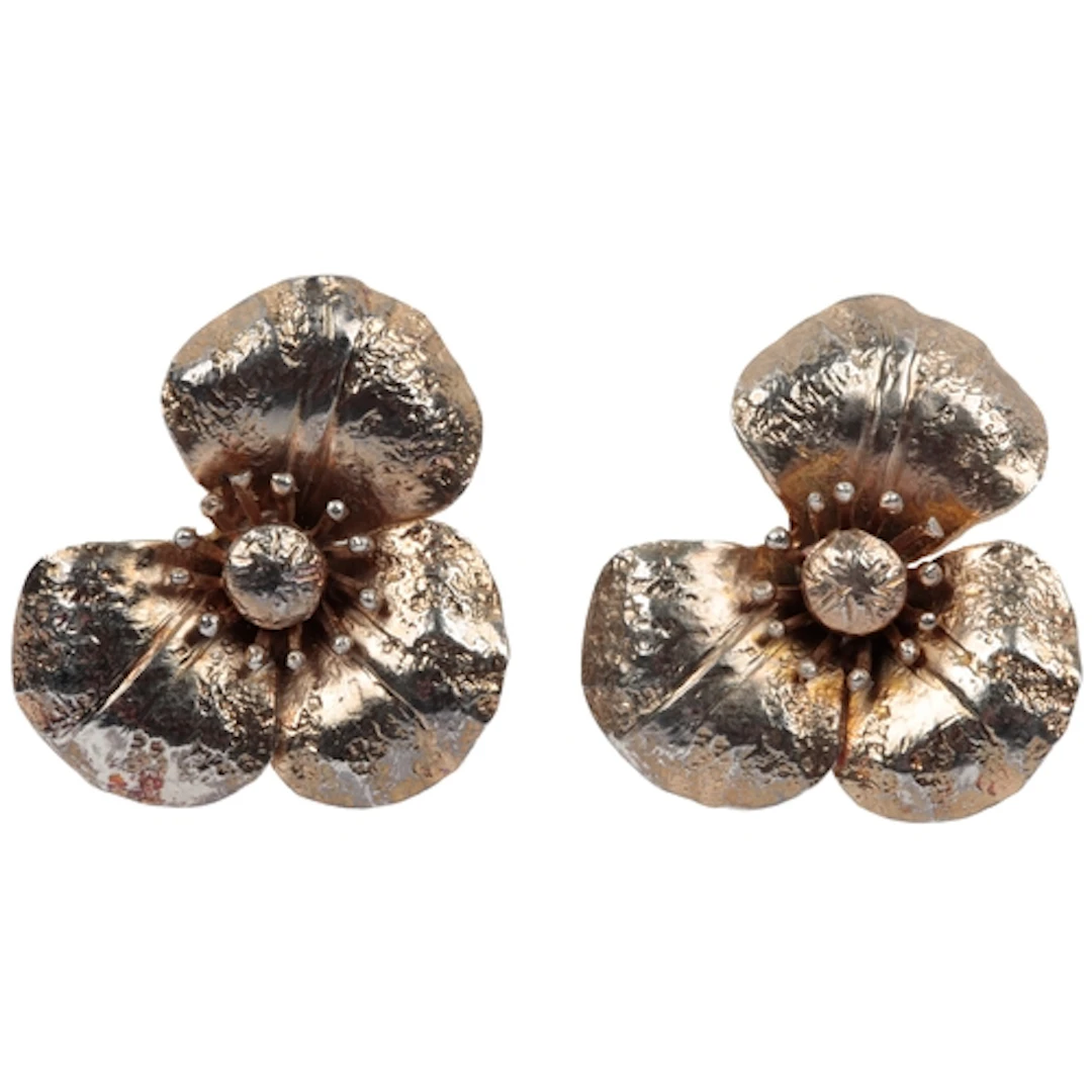 Yves Saint Laurent, a pair of 'Rive Gauche' ear clips, each ...