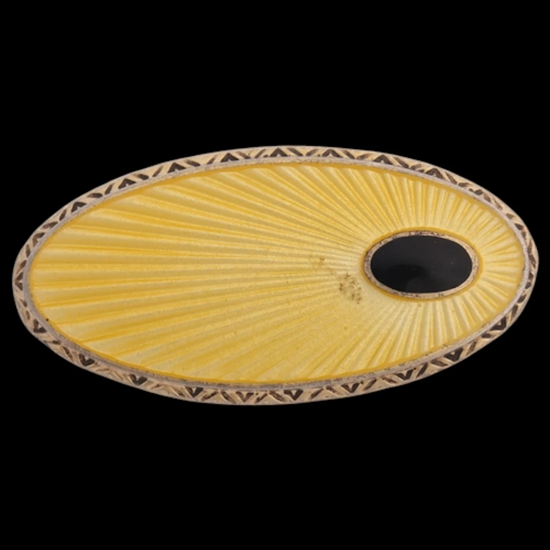 HUGO GRUN - a Danish modernist sterling silver-gilt yellow e...