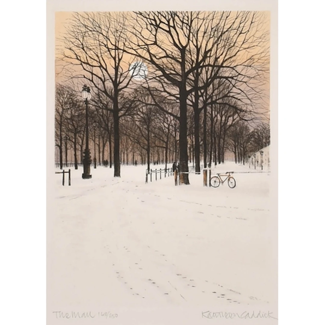 Kathleen Caddick (1937- ) British, "The Mall", Etching, S...