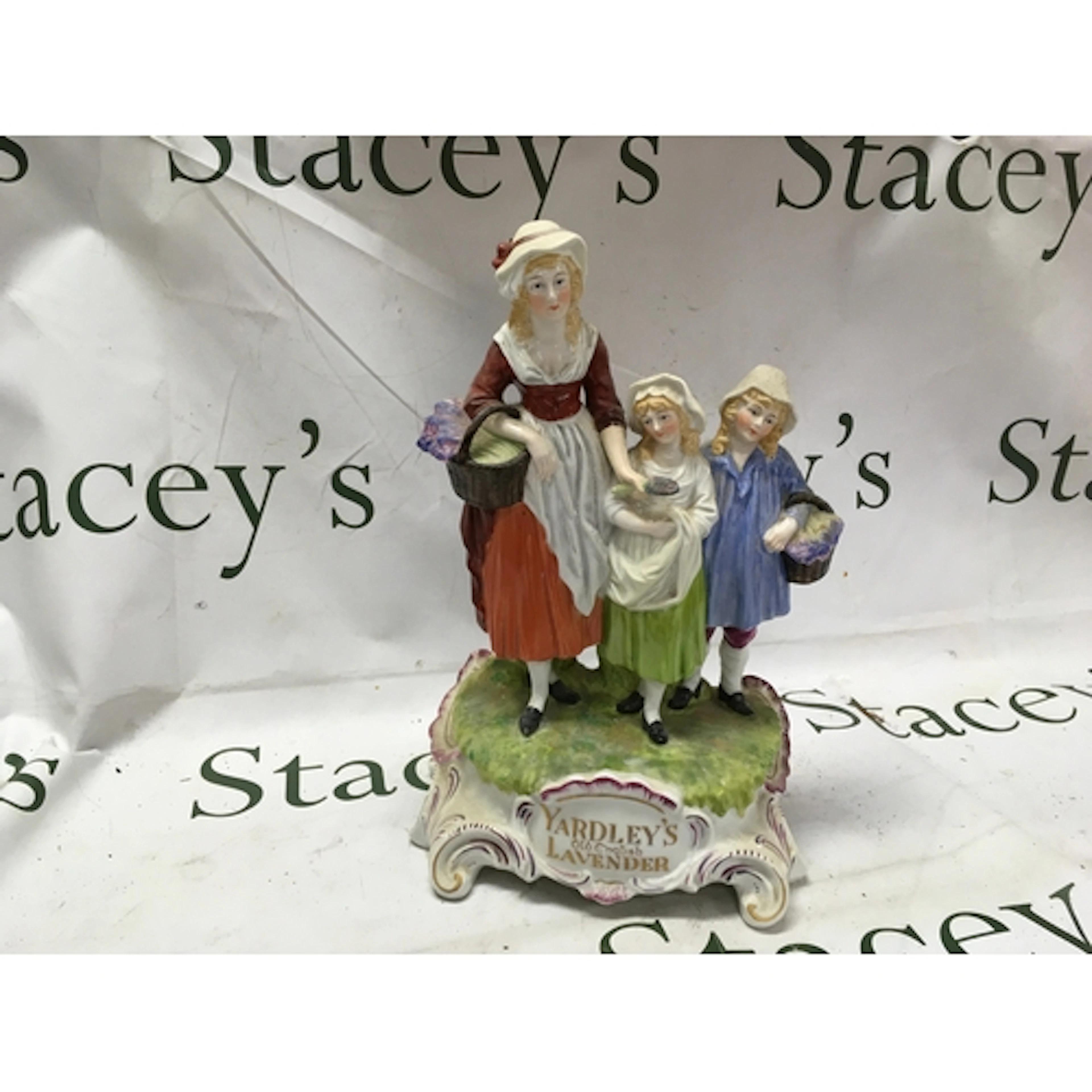 Large Dresden advertising figurine for Yardley's Old English...