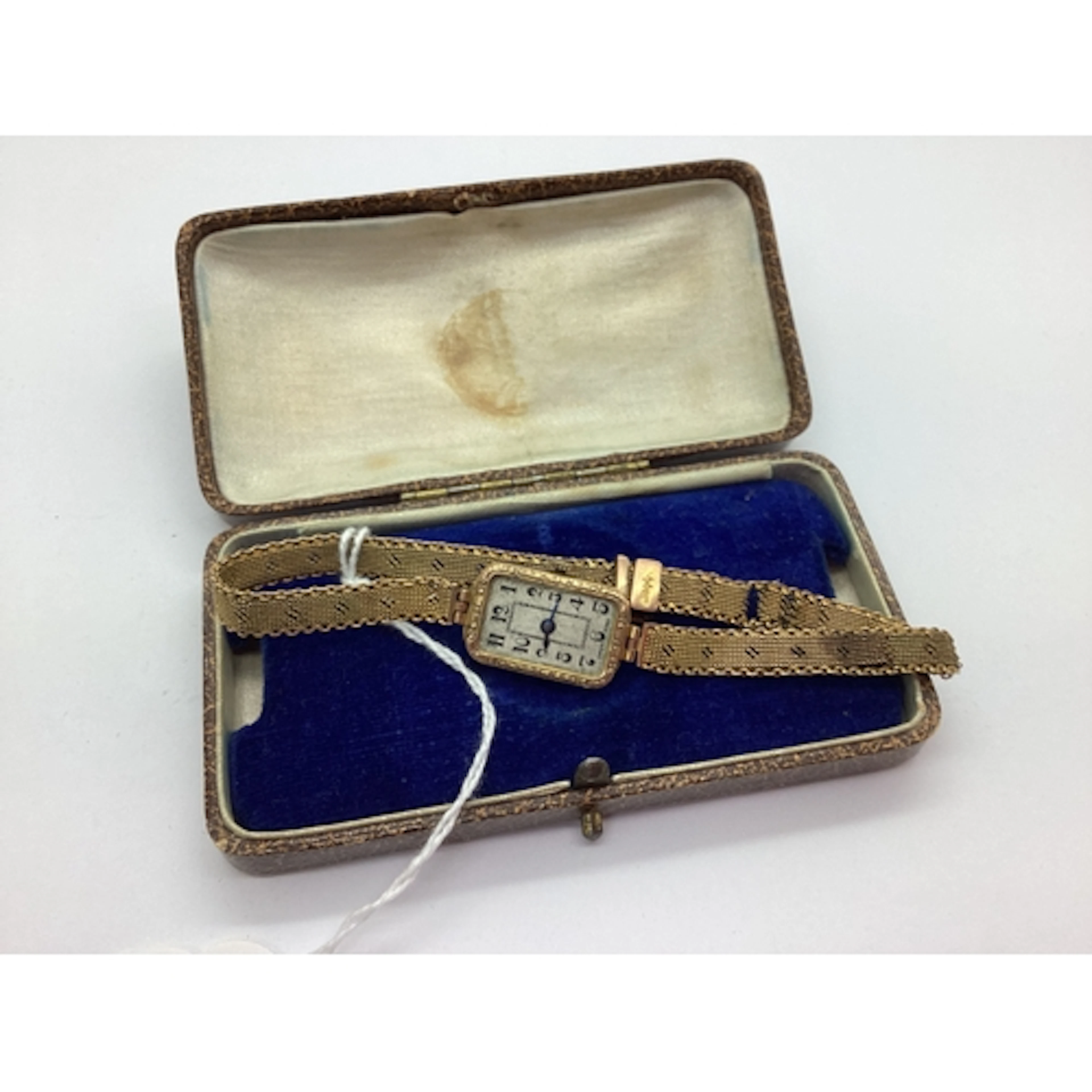 A Vintage 9ct Gold Cased Ladies Wristwatch, the dainty recta...
