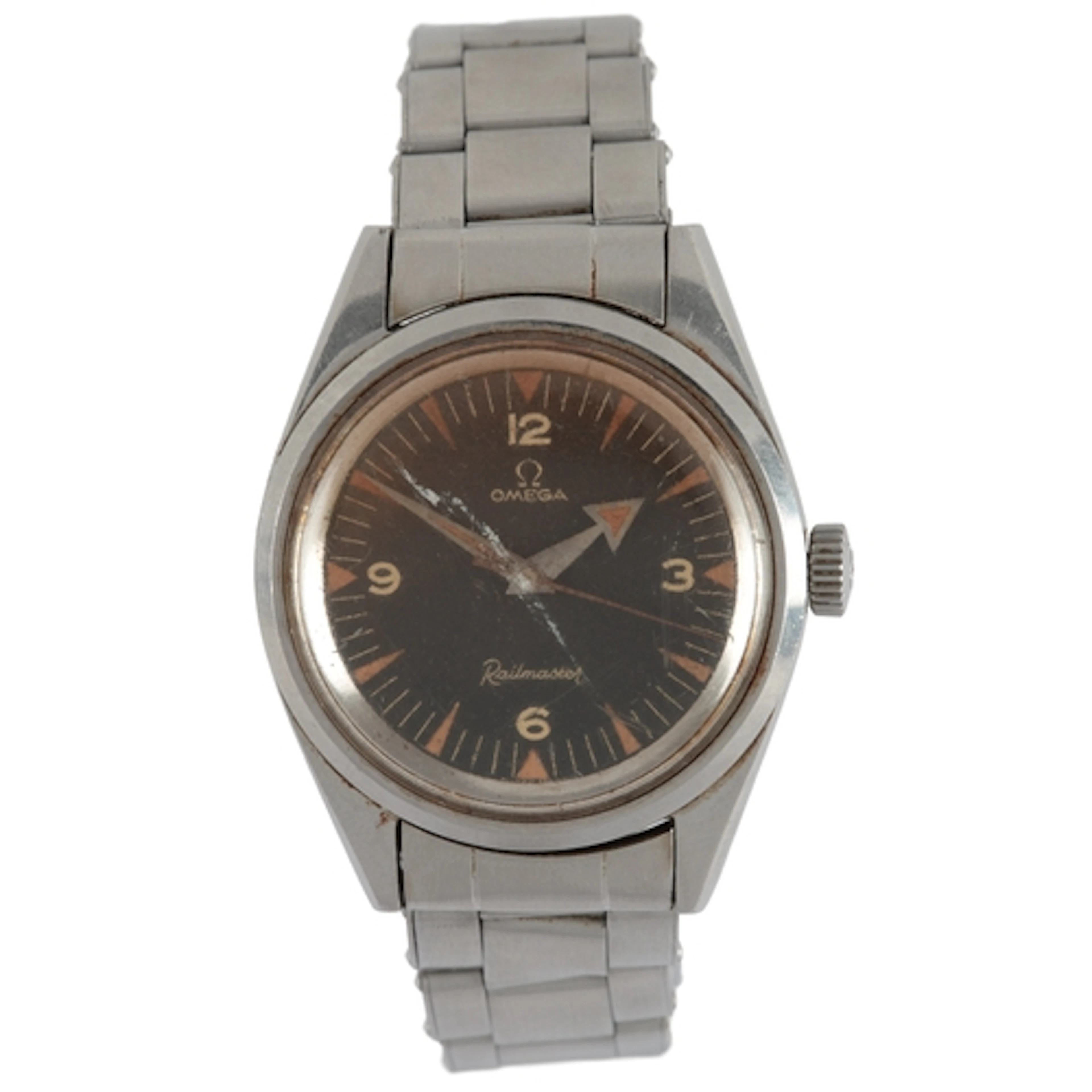 A gentleman's rare 1950's stainless steel Omega Railmaster m...