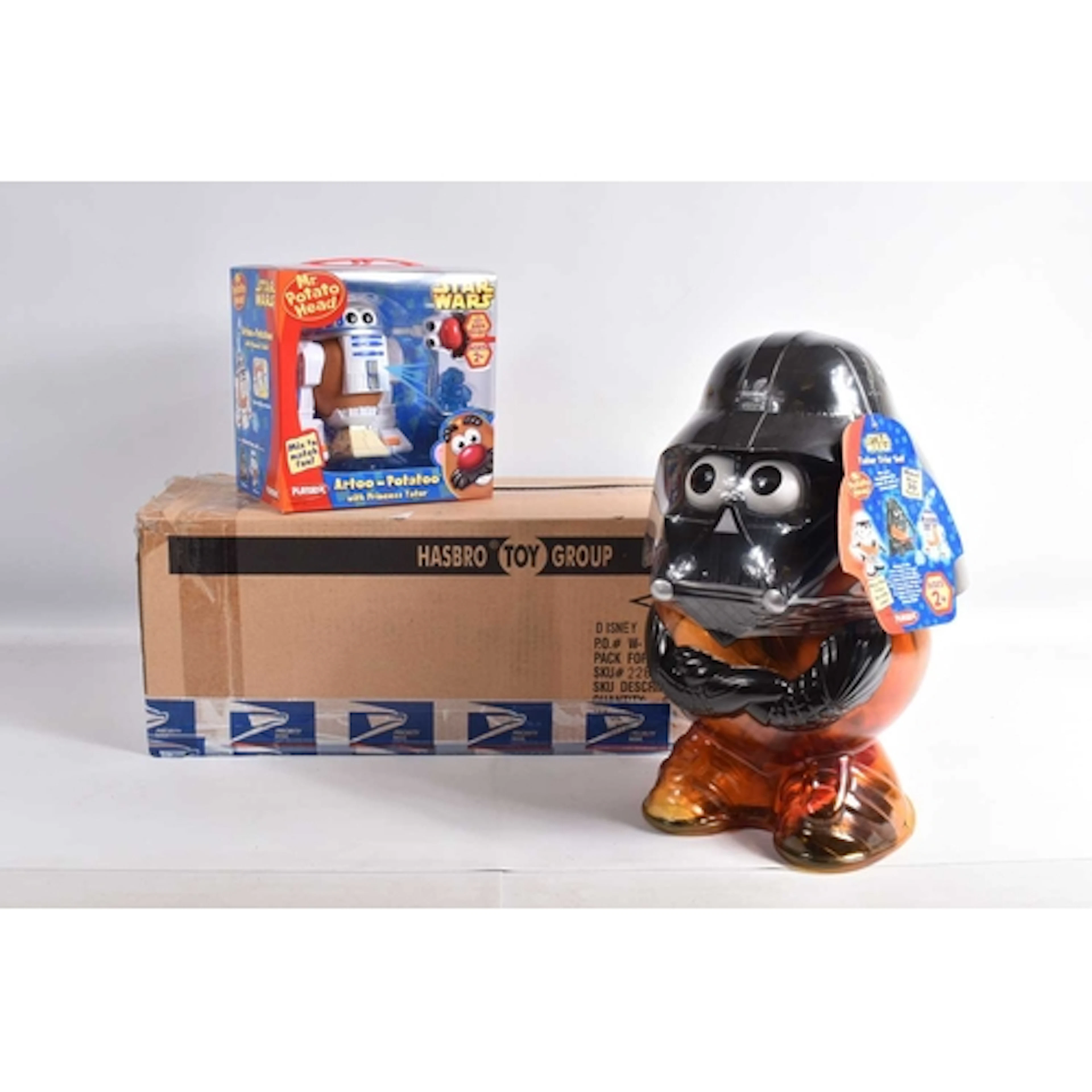 SEVEN SMALL BOXED PLAYSKOOL STAR TOURS STAR WARS MR POTATO H...