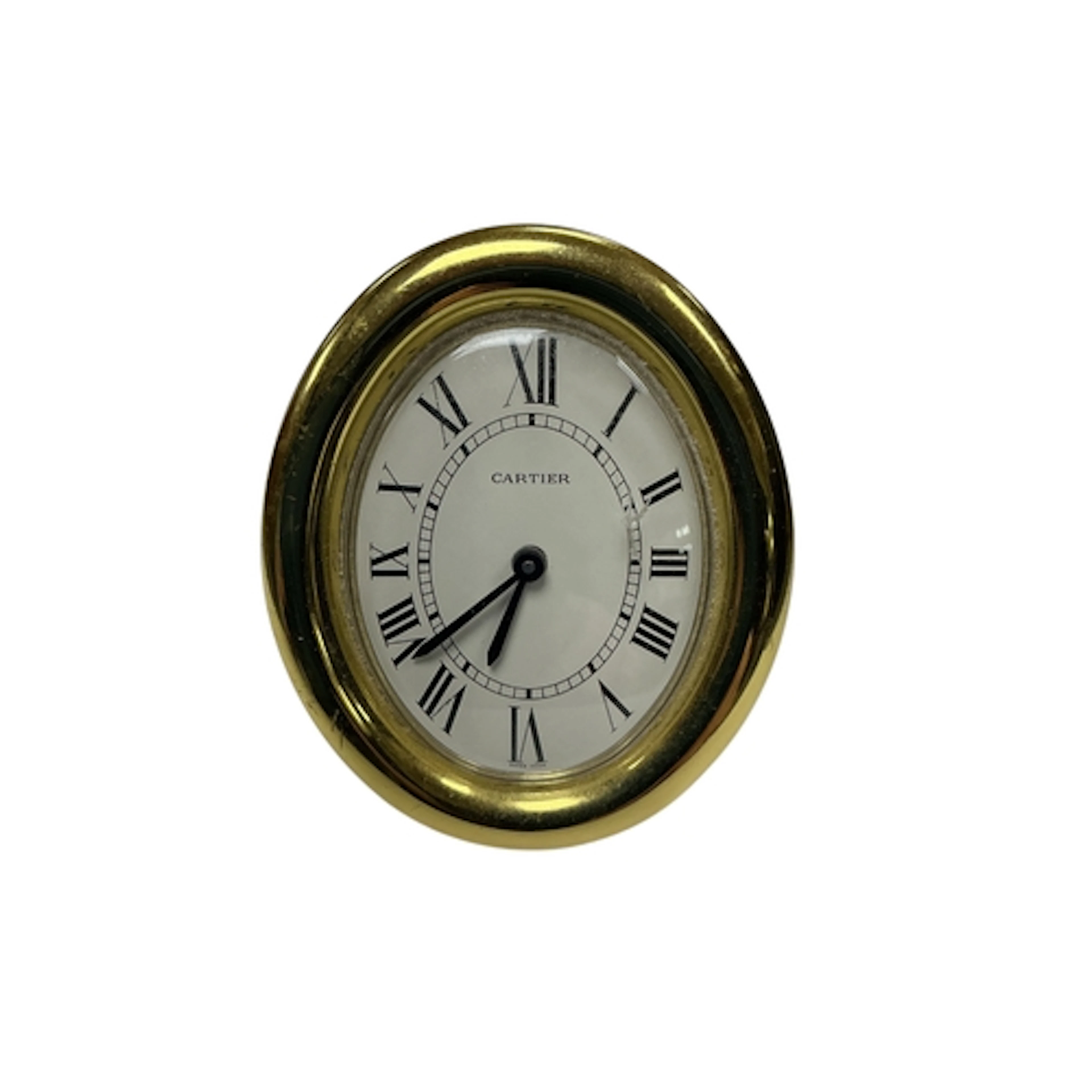 A Cartier Baignoire desk clock, ref. 890815557, 9 x 7.5cm....