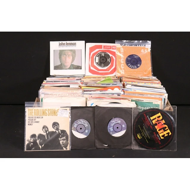 Vinyl - Over 300 Rock & Pop 7" singles to include The Beatle...