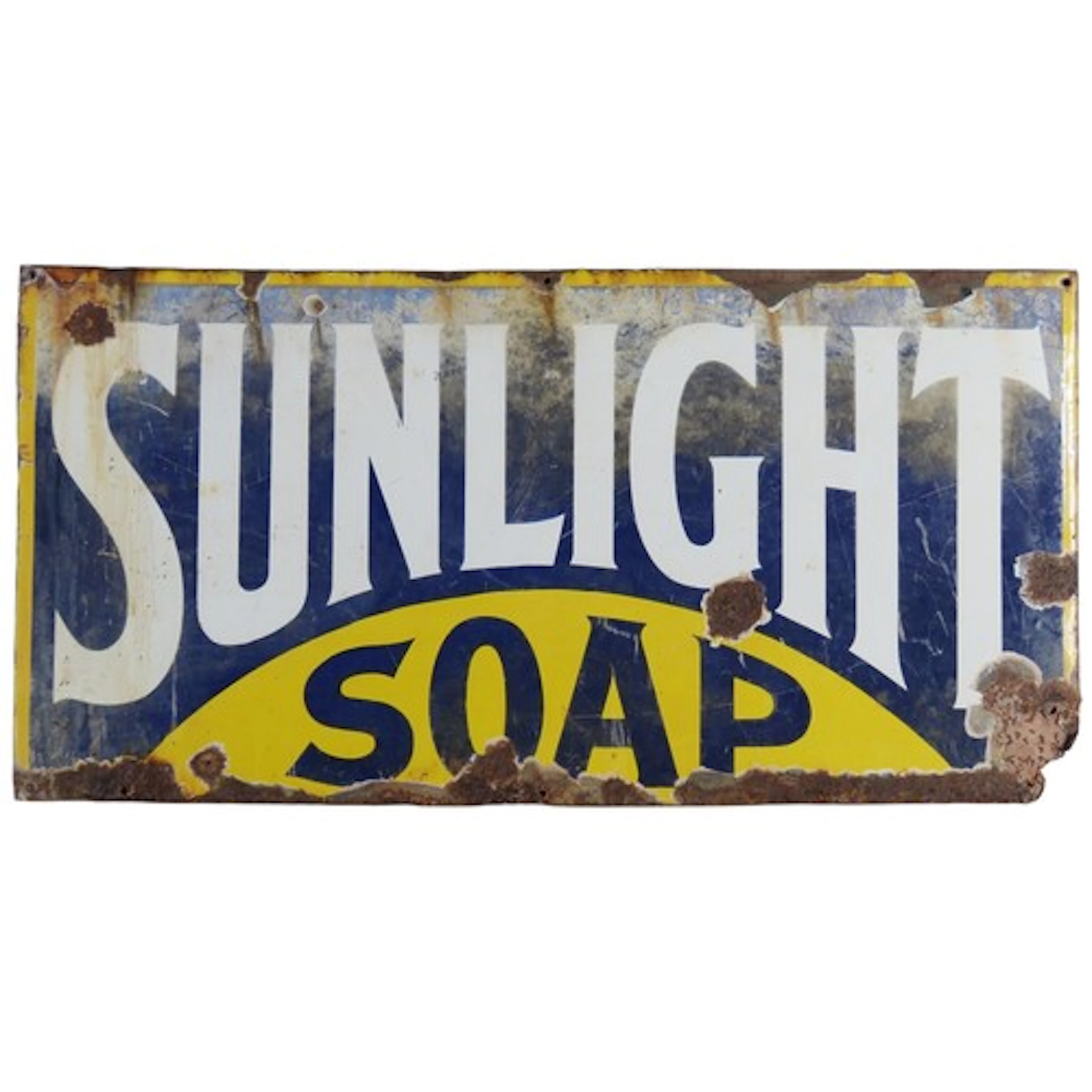 A 'SUNLIGHT SOAP' ENAMEL ADVERTISING SIGN EARLY 20TH CENTURY...