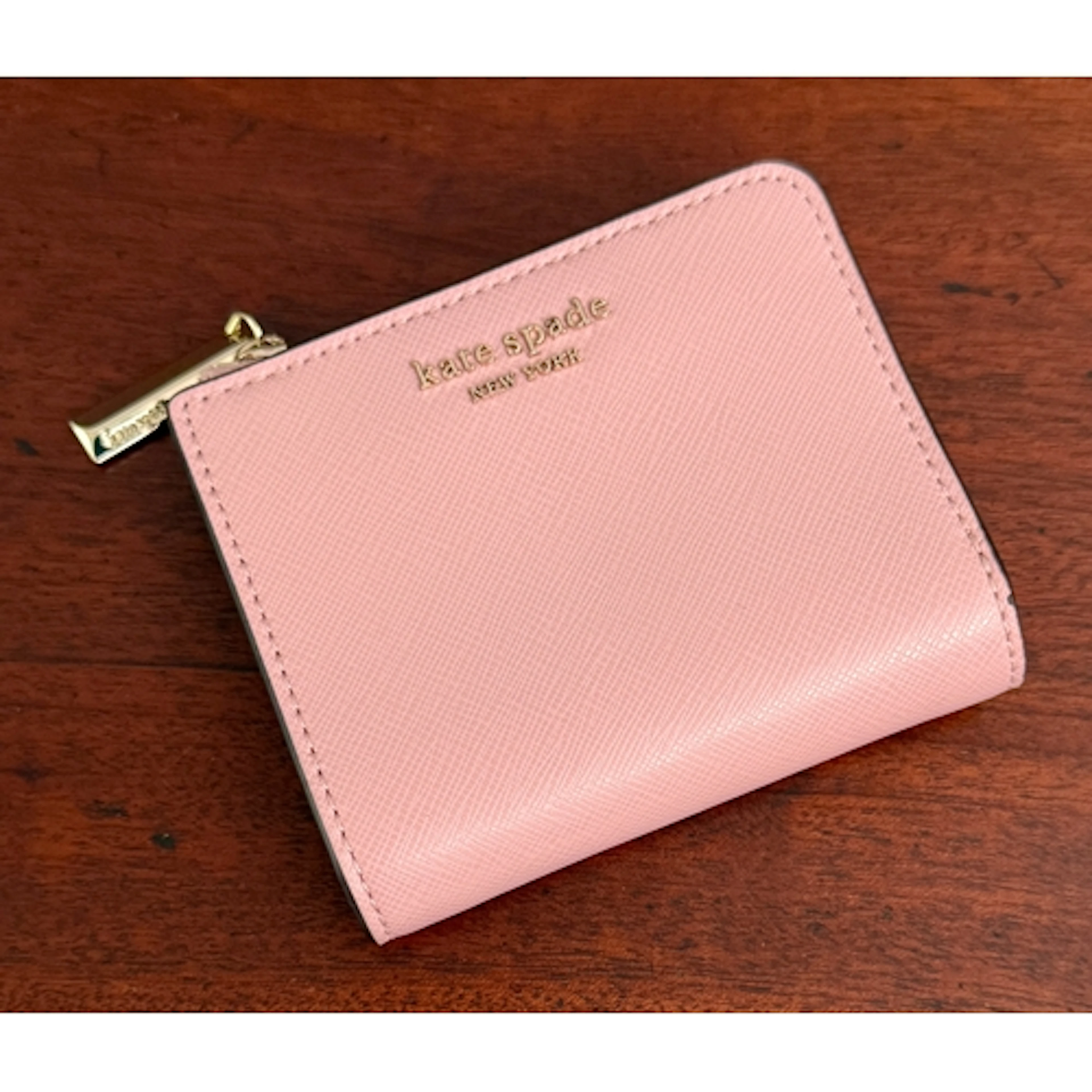 Kate Spade of New York compact wallet - tutu pink, grainy sa...