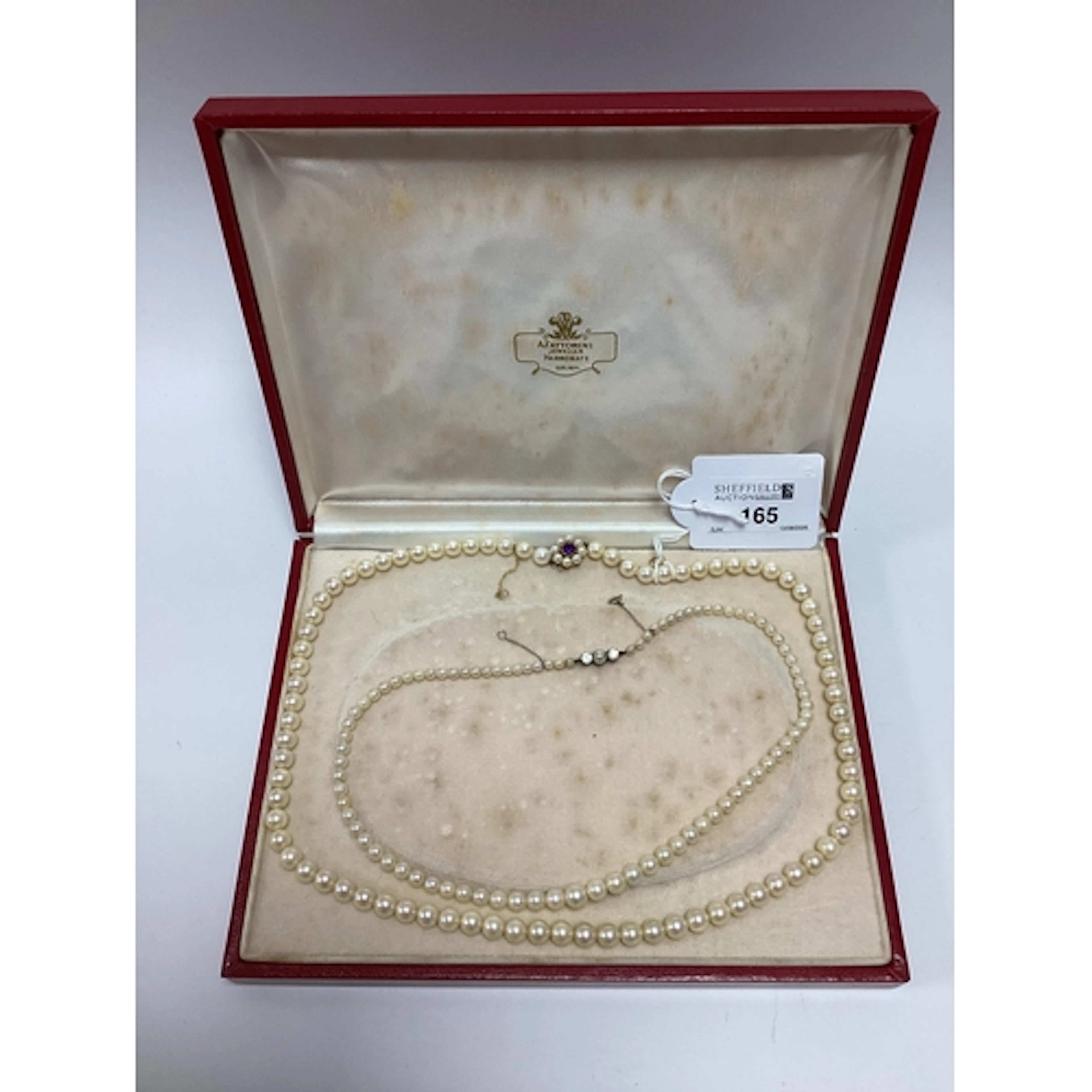 A Single Strand Pearl Bead Necklace, the uniform beads to a ...