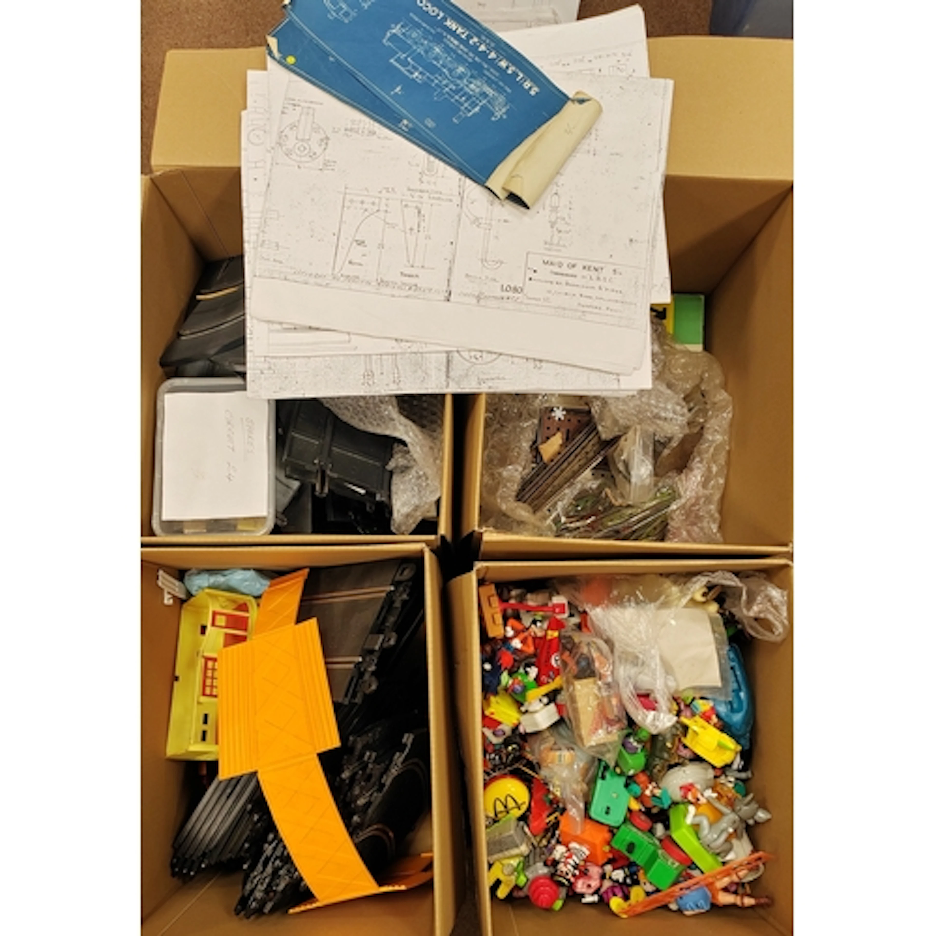Collection generally play worn of unboxed cars, trucks, trai...