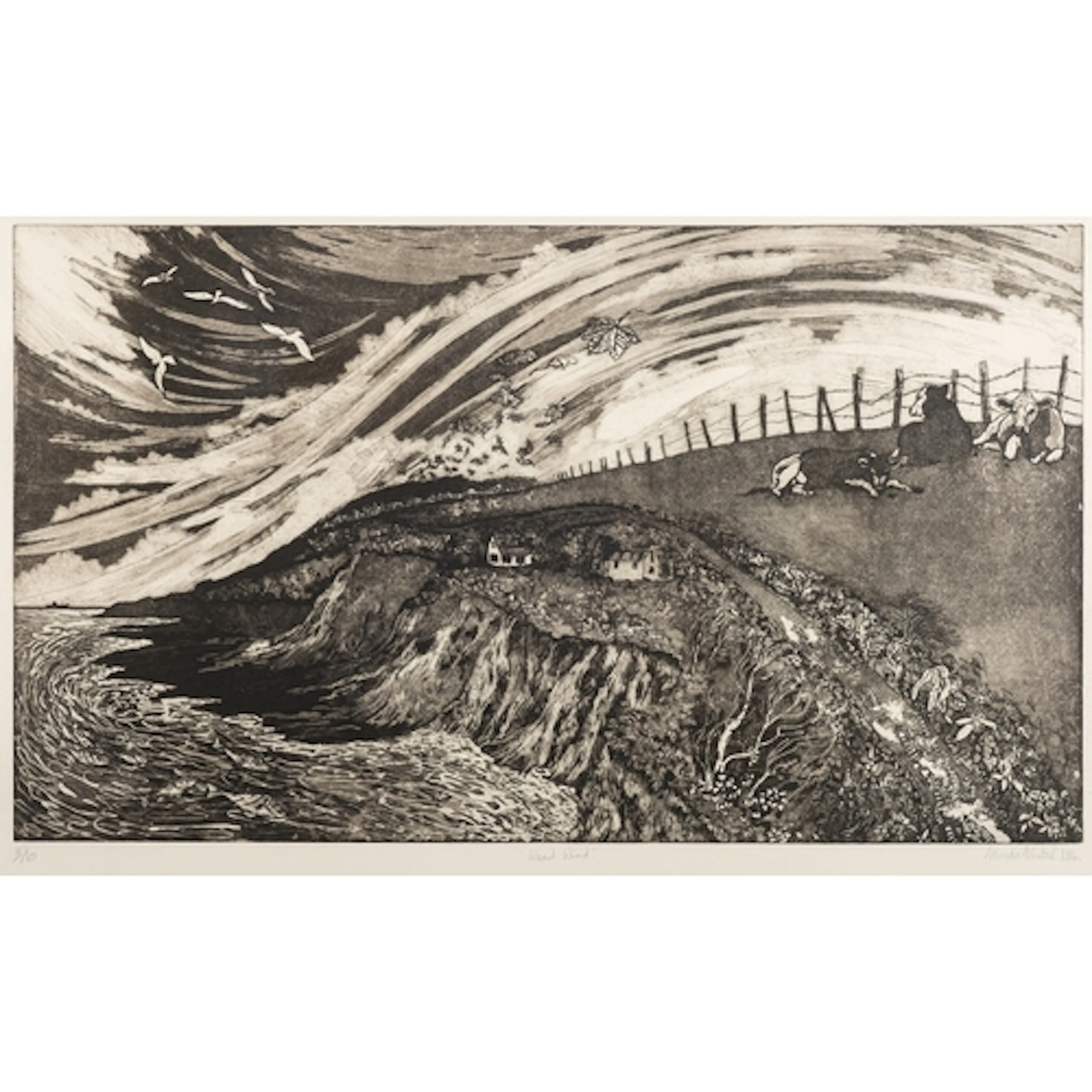 Murdo Mutch (Scottish, Contemporary) - 'Head Wind' - Limited...