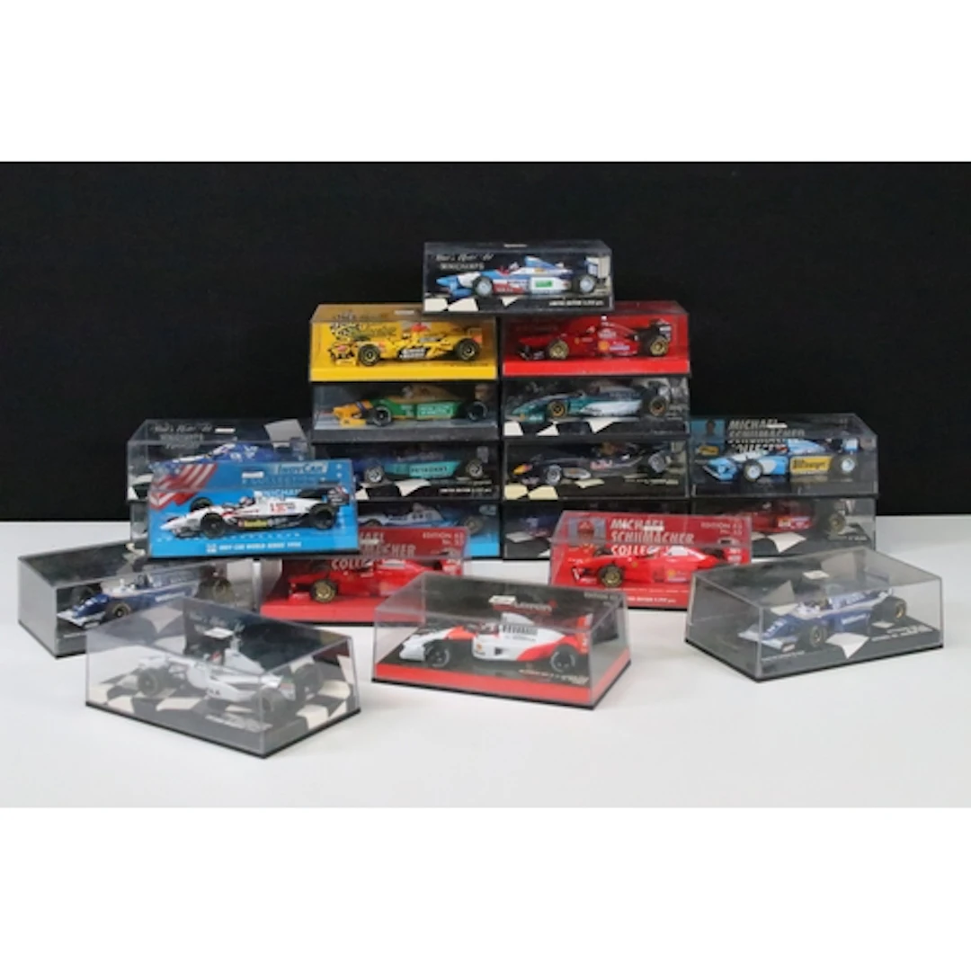 20 Boxed / cased Paul's Model Art Minichamps racing diecast ...
