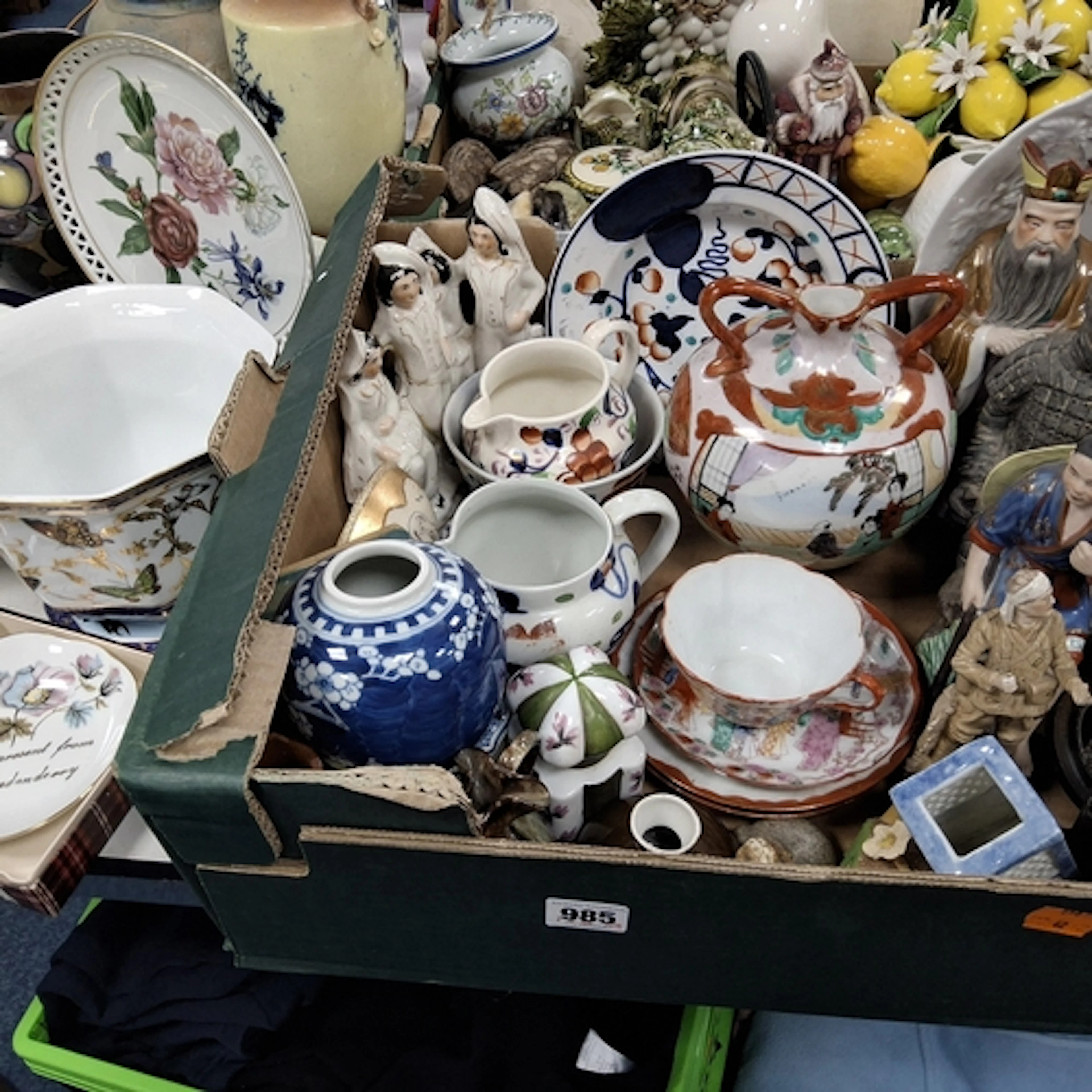 TWO BOXES AND LOOSE CERAMIC ORNAMENTS ETC to inlcude a group...