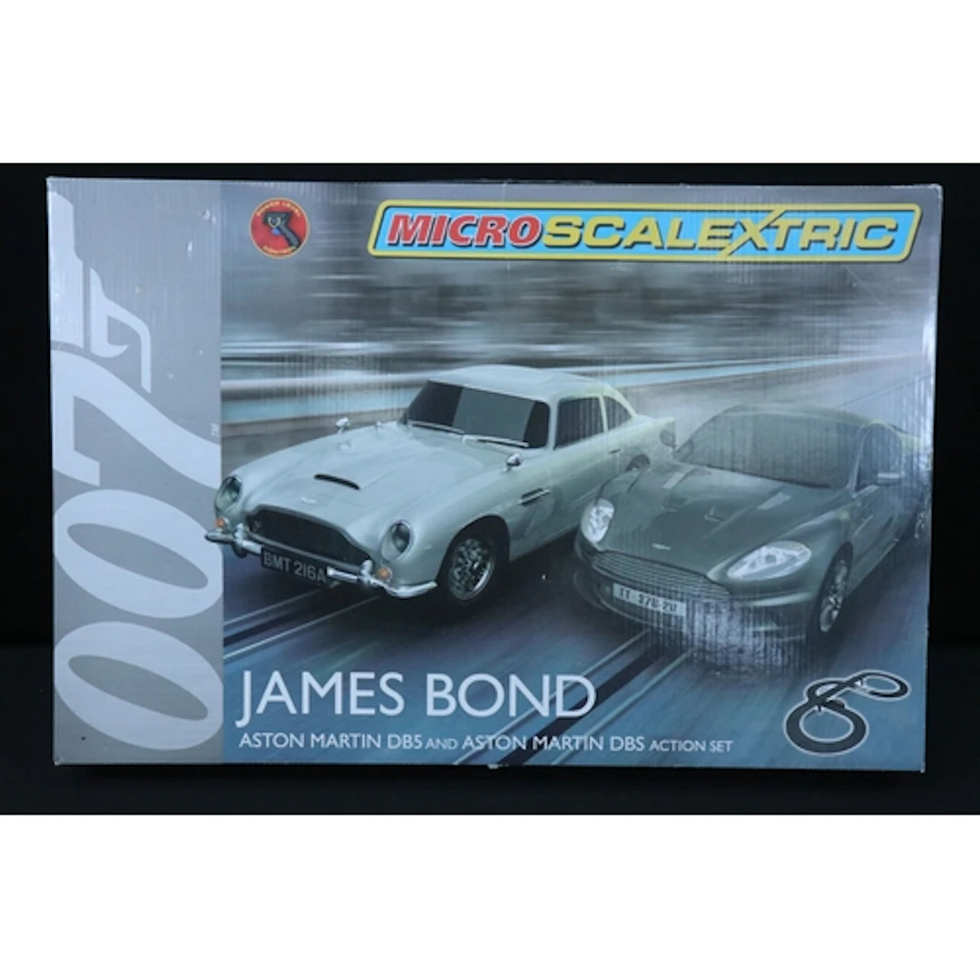Boxed Micro Scalextric James Bond 007 Aston Martin DB5 And A...