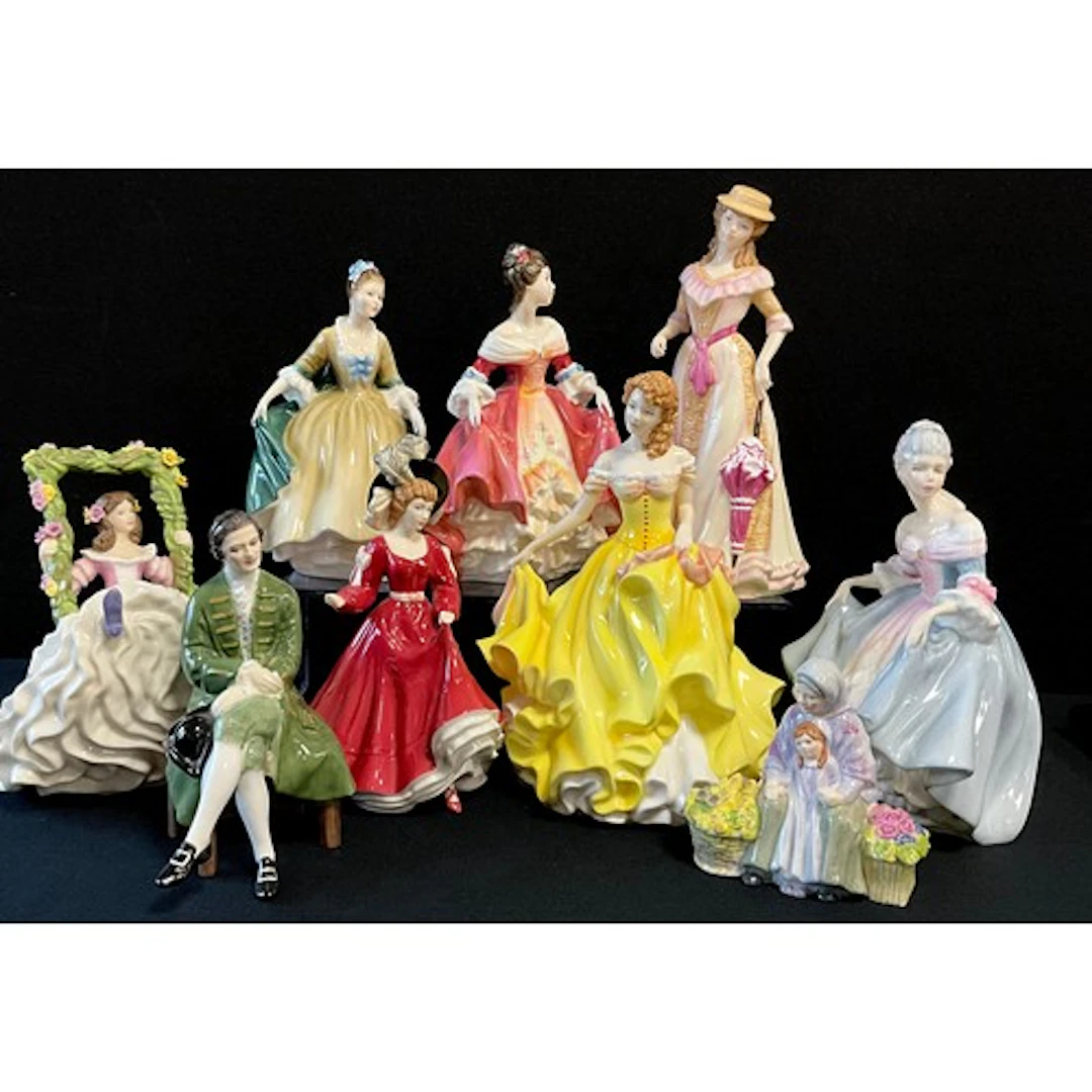 Royal Doulton ceramic figures - Pretty Ladies Blossomtime HN...