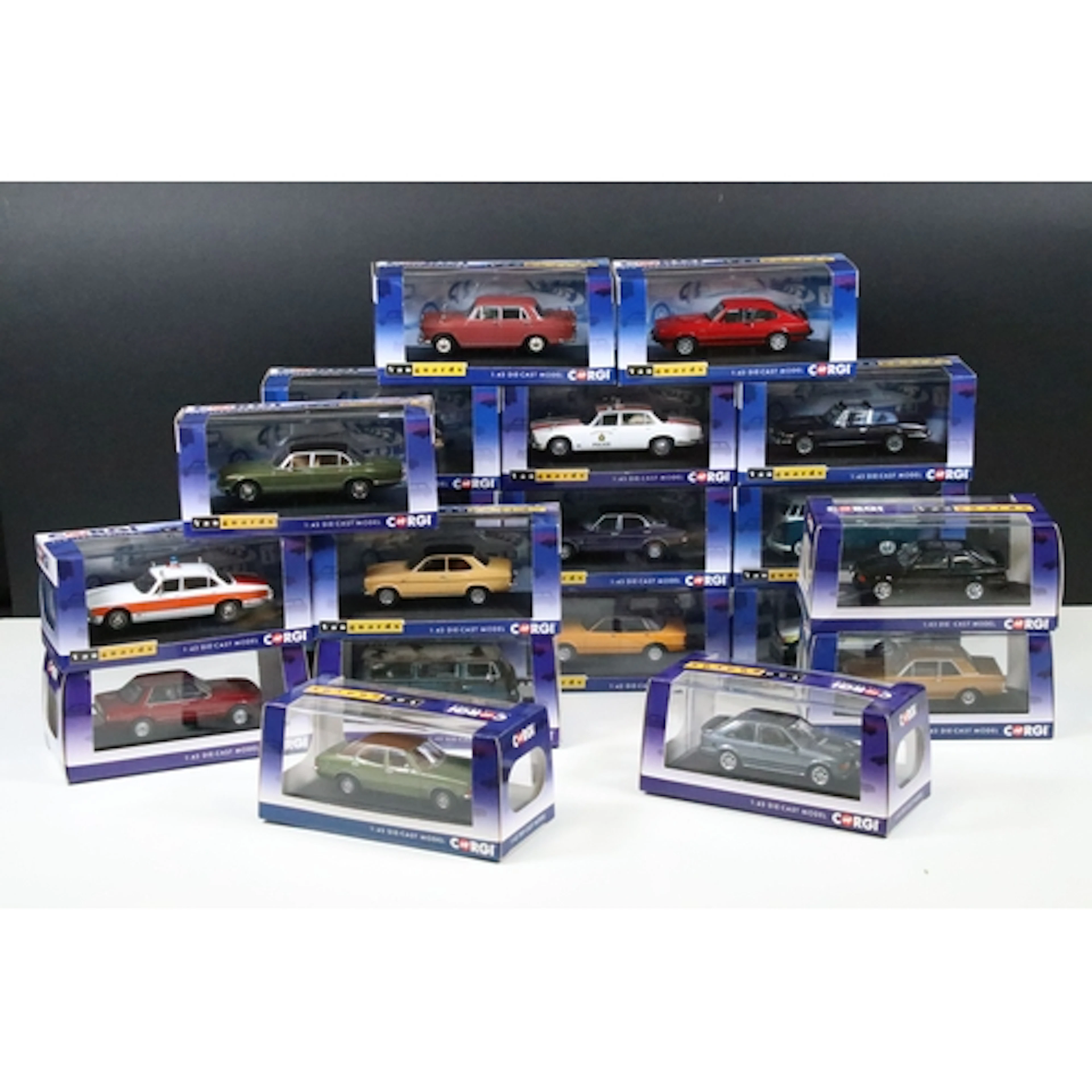20 Boxed / cased Corgi Vanguards diecast models to include V...