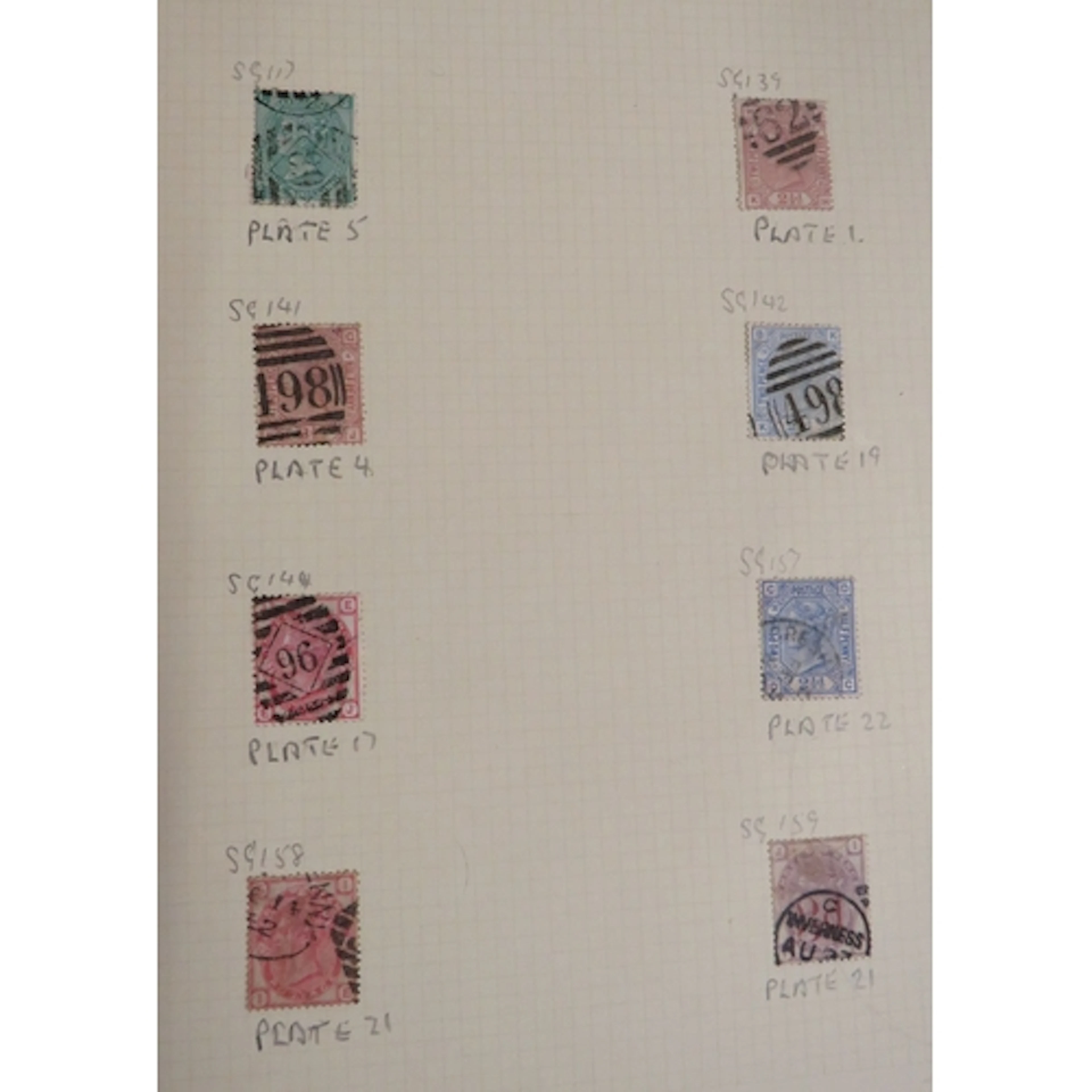 Stamps: GB Album Leaf Queen Victoria Used, catalogue value £...