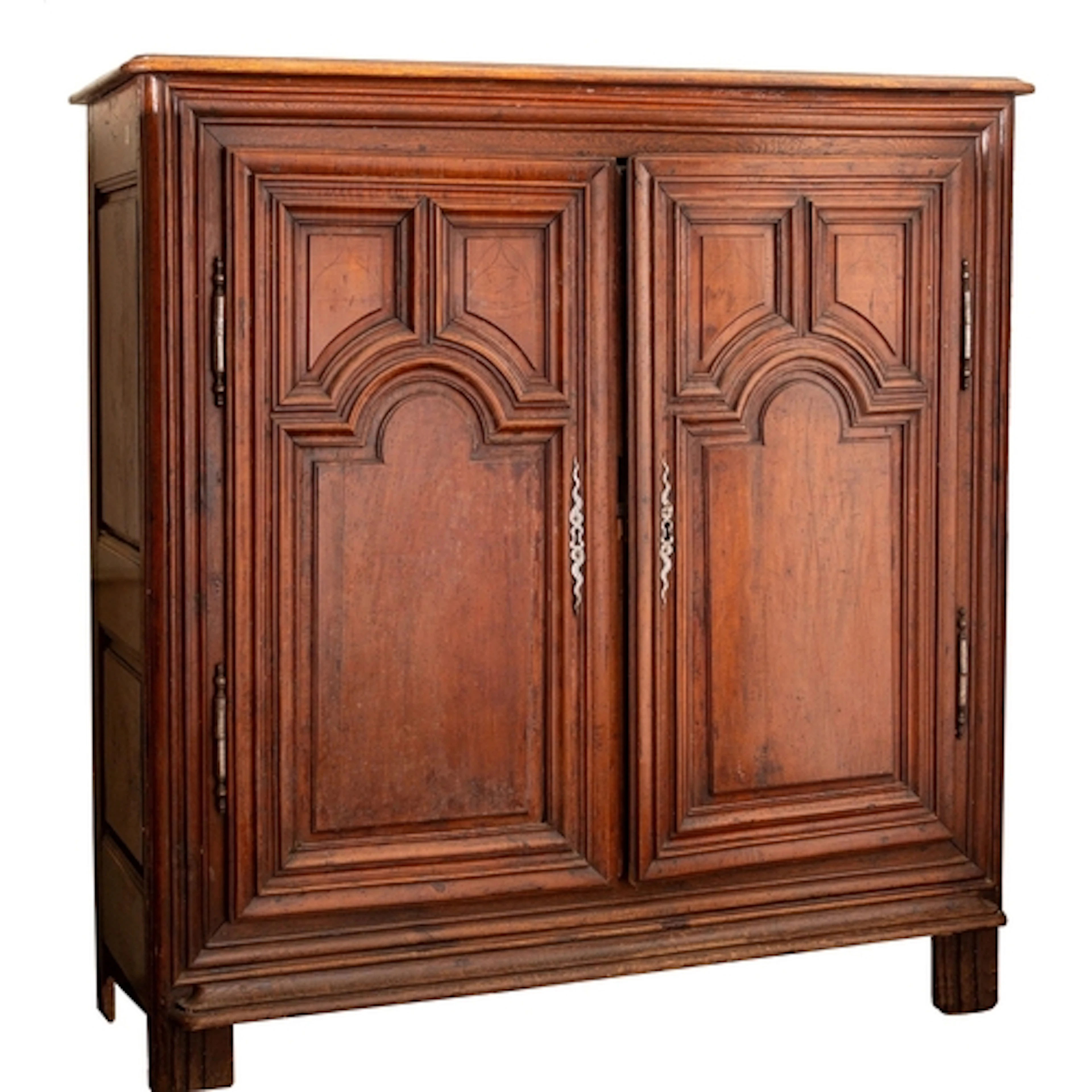 A Louis XV carved oak armoire, second half 18th century; the...