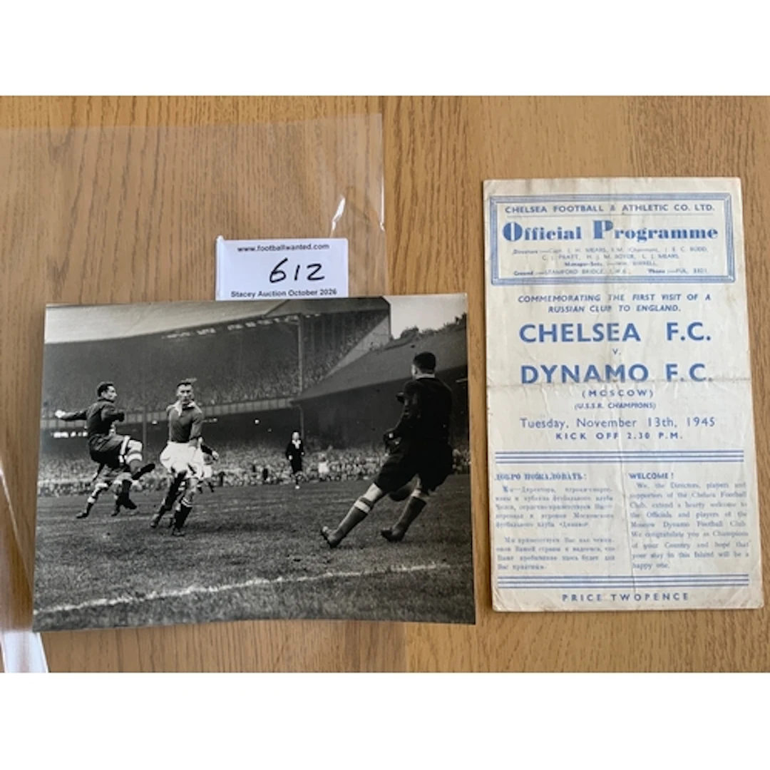 1945 Chelsea v Dynamo Moscow Football Memorabilia: Programme...