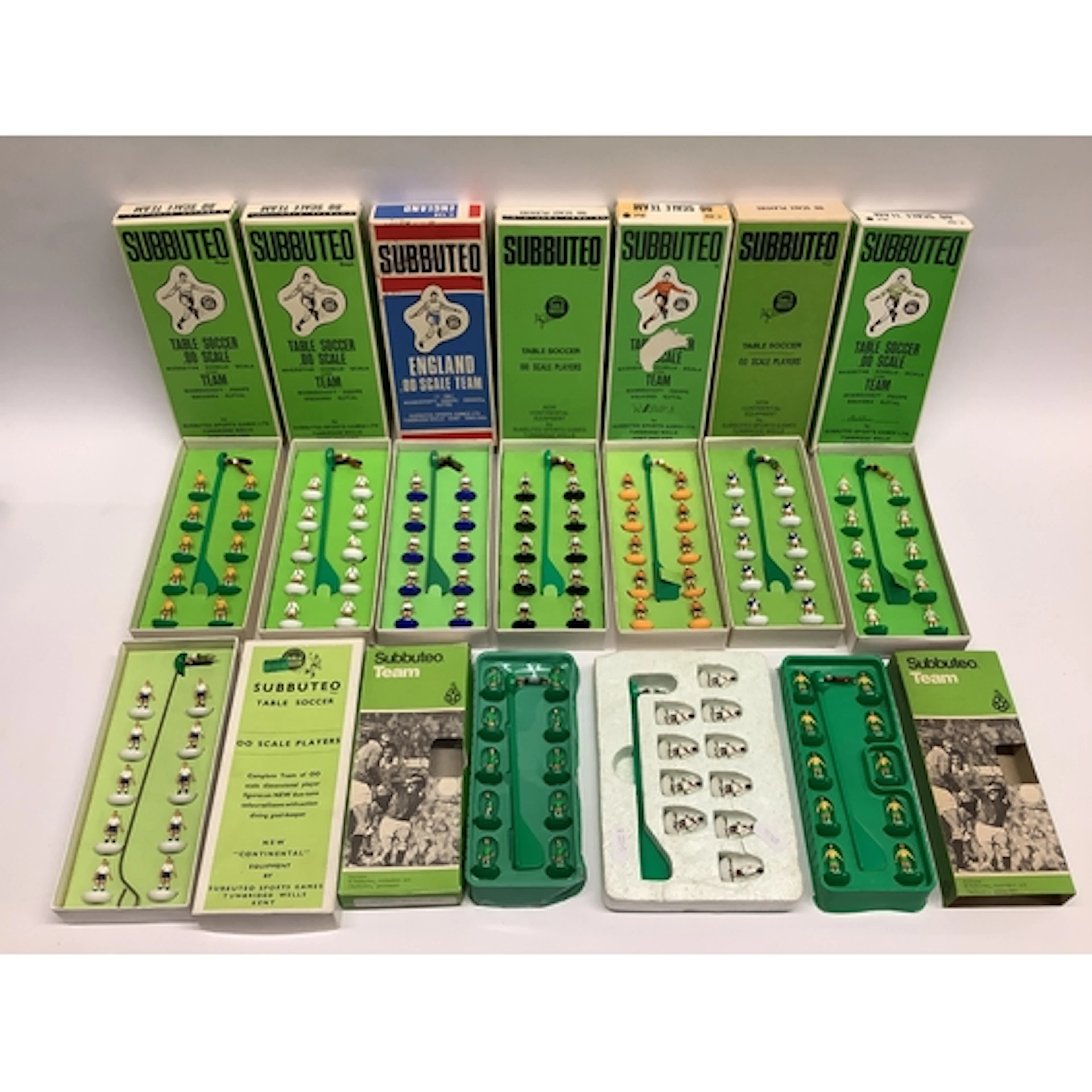 Eleven Subbuteo Table Soccer Teams to include Celtic, Grimsb...