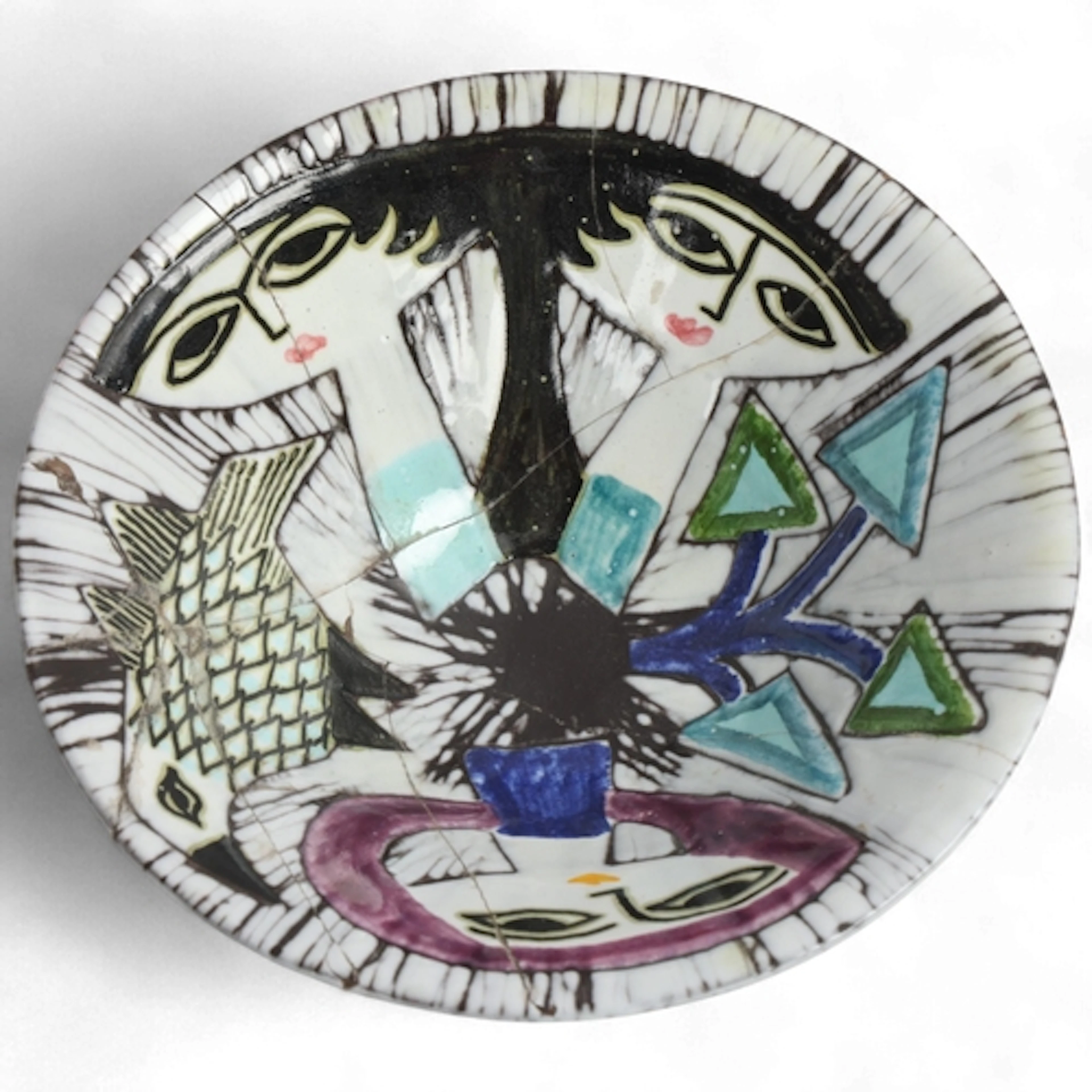 Mari Simmulson for Upsala-Ekeby, Sweden, a bowl on foot deco...