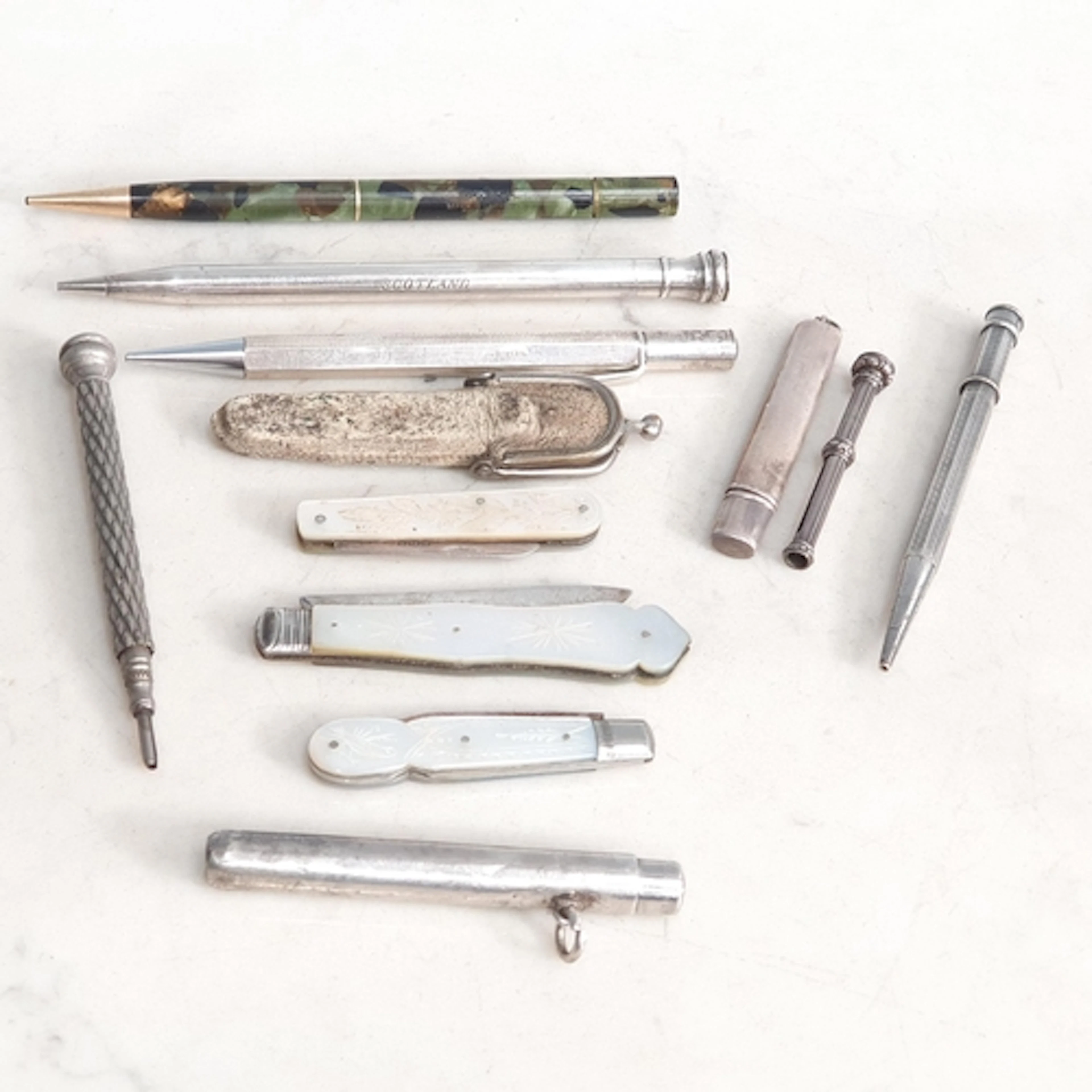 A Silver Eversharp Propelling Pencil, a silver Propelling Pe...