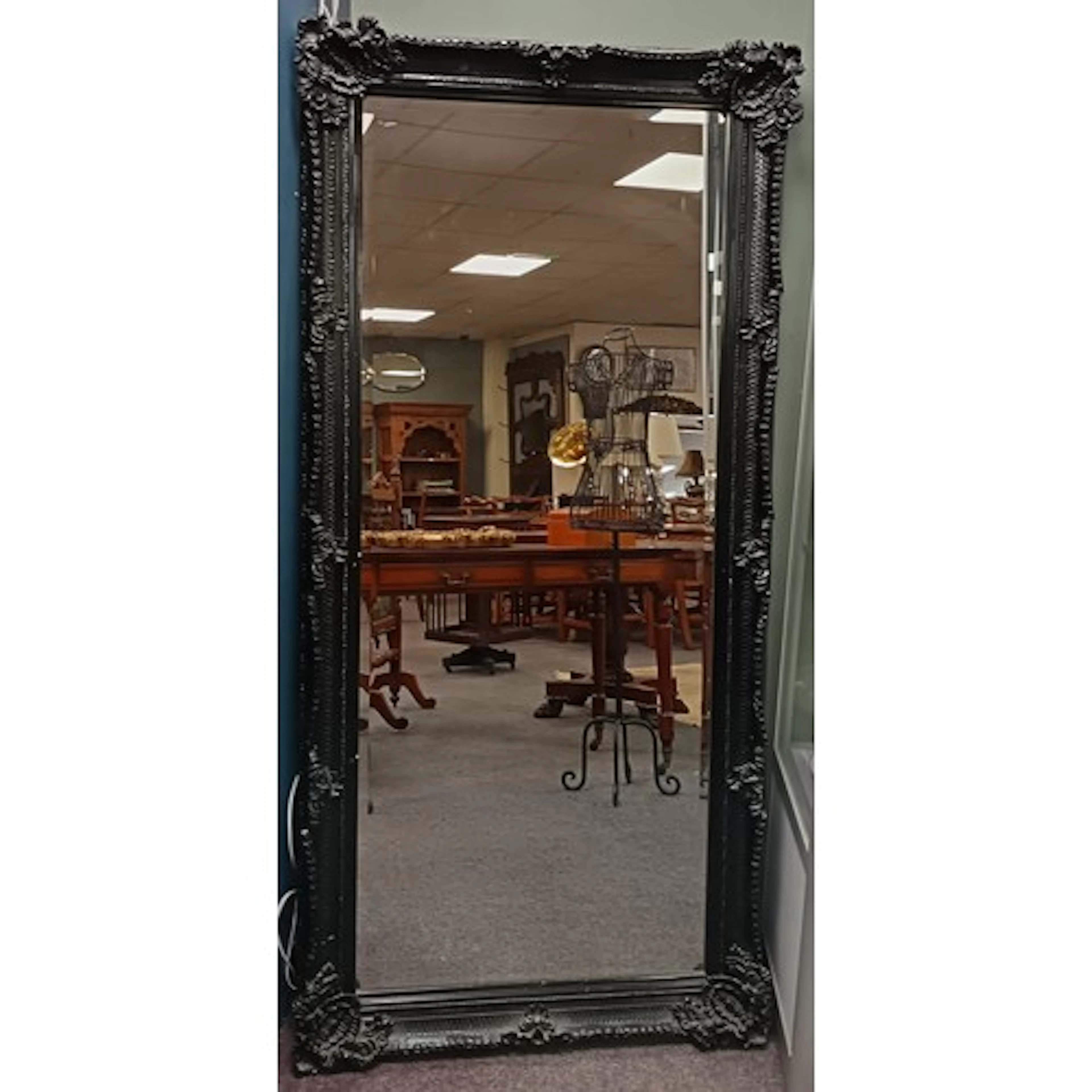 Baroque-Style ornate Wood Wall Mirror with Bevelled Edge H: ...