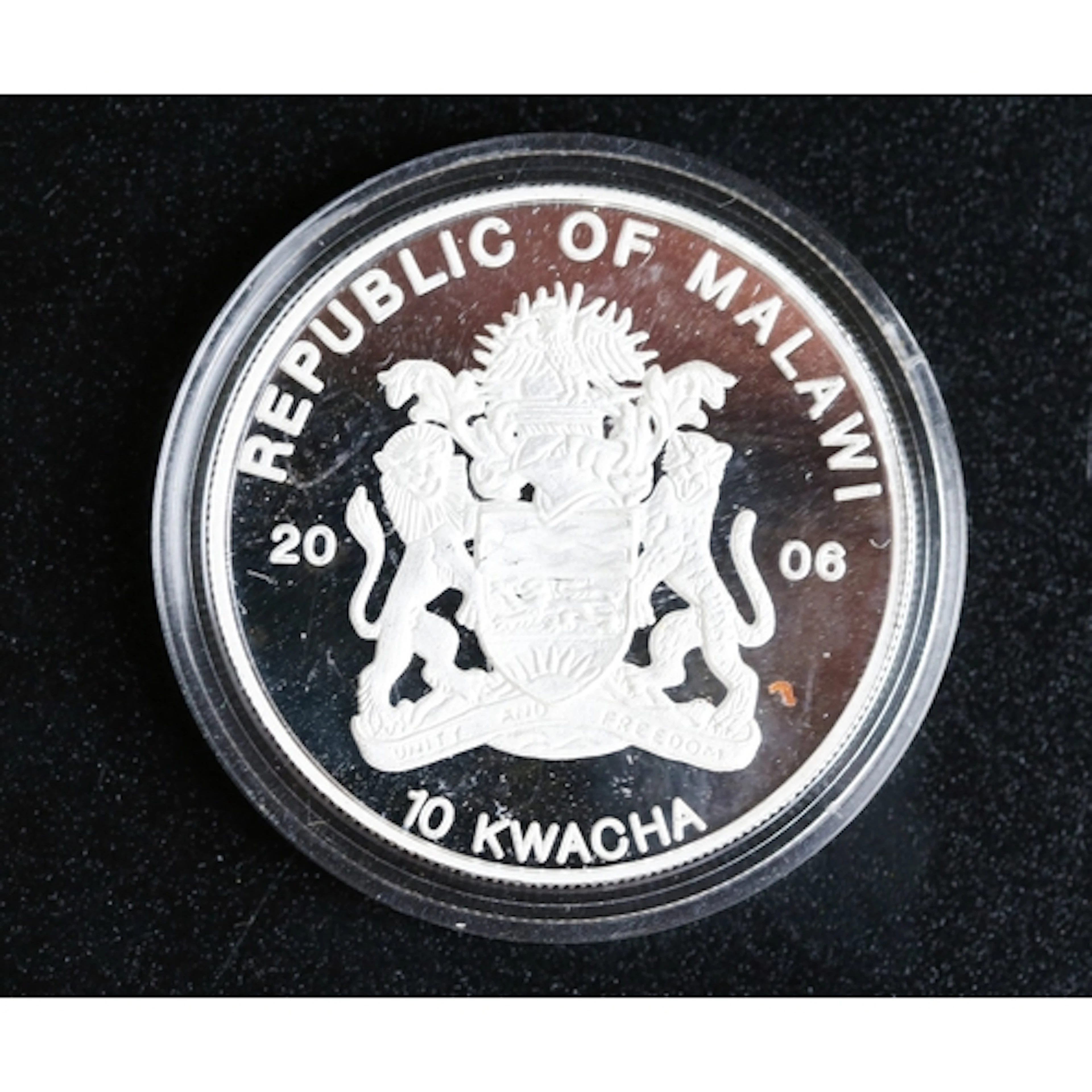 Sterling Silver Commemorative Malawi 10 Kwacha Coin 'H.M. Qu...