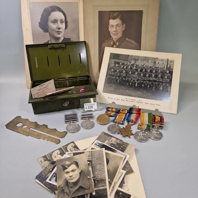 Extensive Claff/Cluff family medal collection, comprising a ...