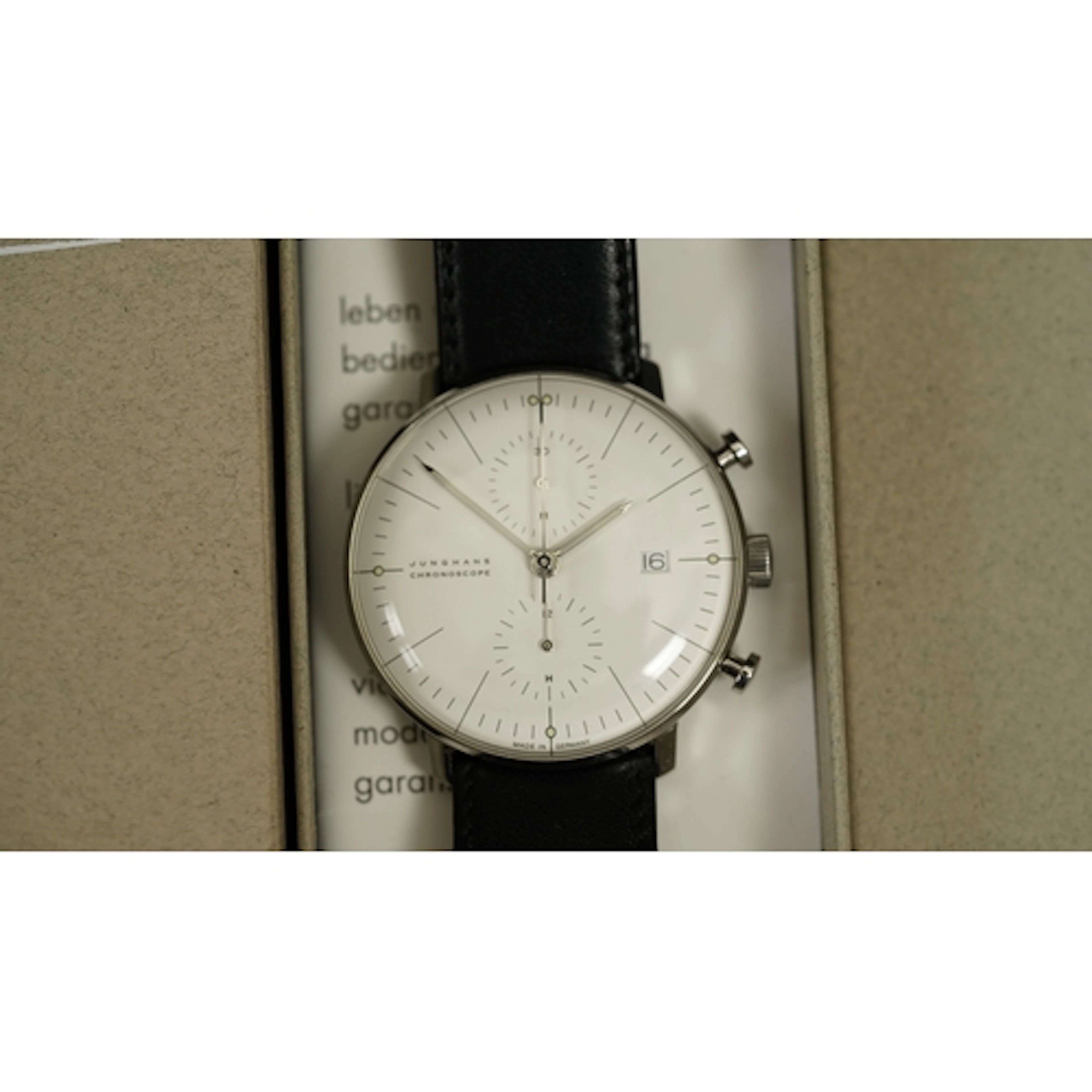 Junghans Chronoscope Max Bill automatic chronograph. 40mm st...