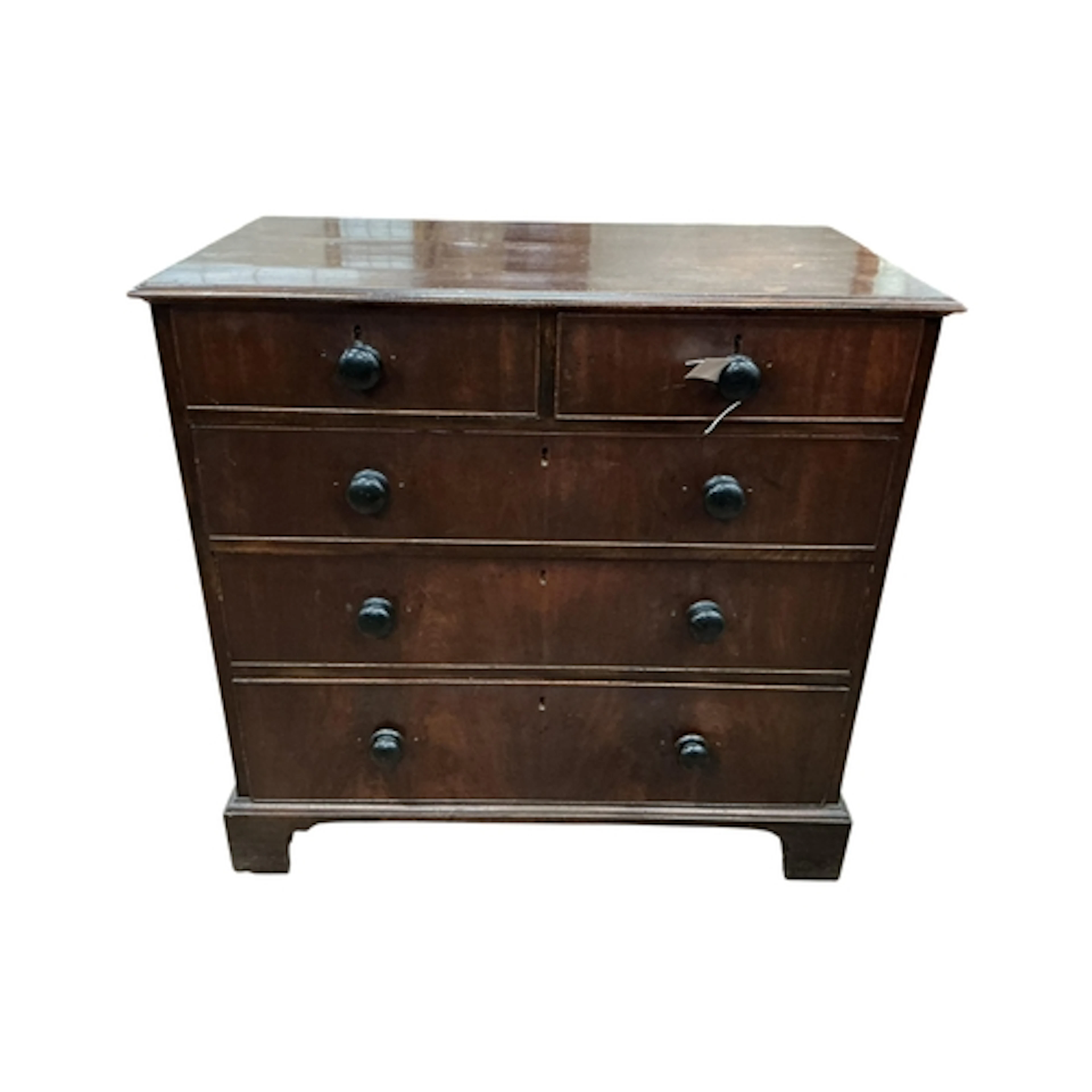 A George III mahogany chest, width 98cm, depth 54cm, height ...