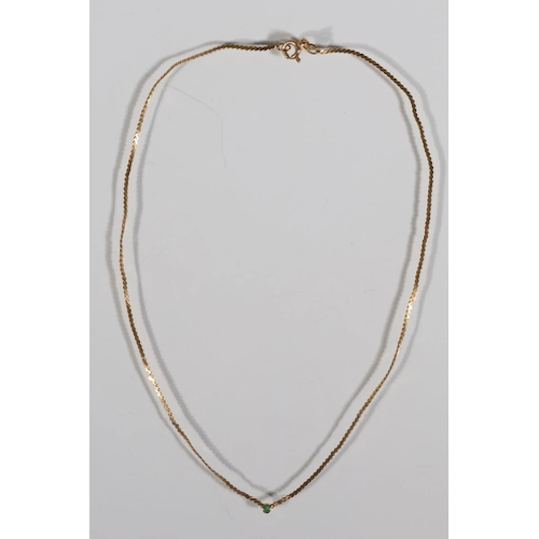 9ct gold wavy link neck chain, 2.5g.