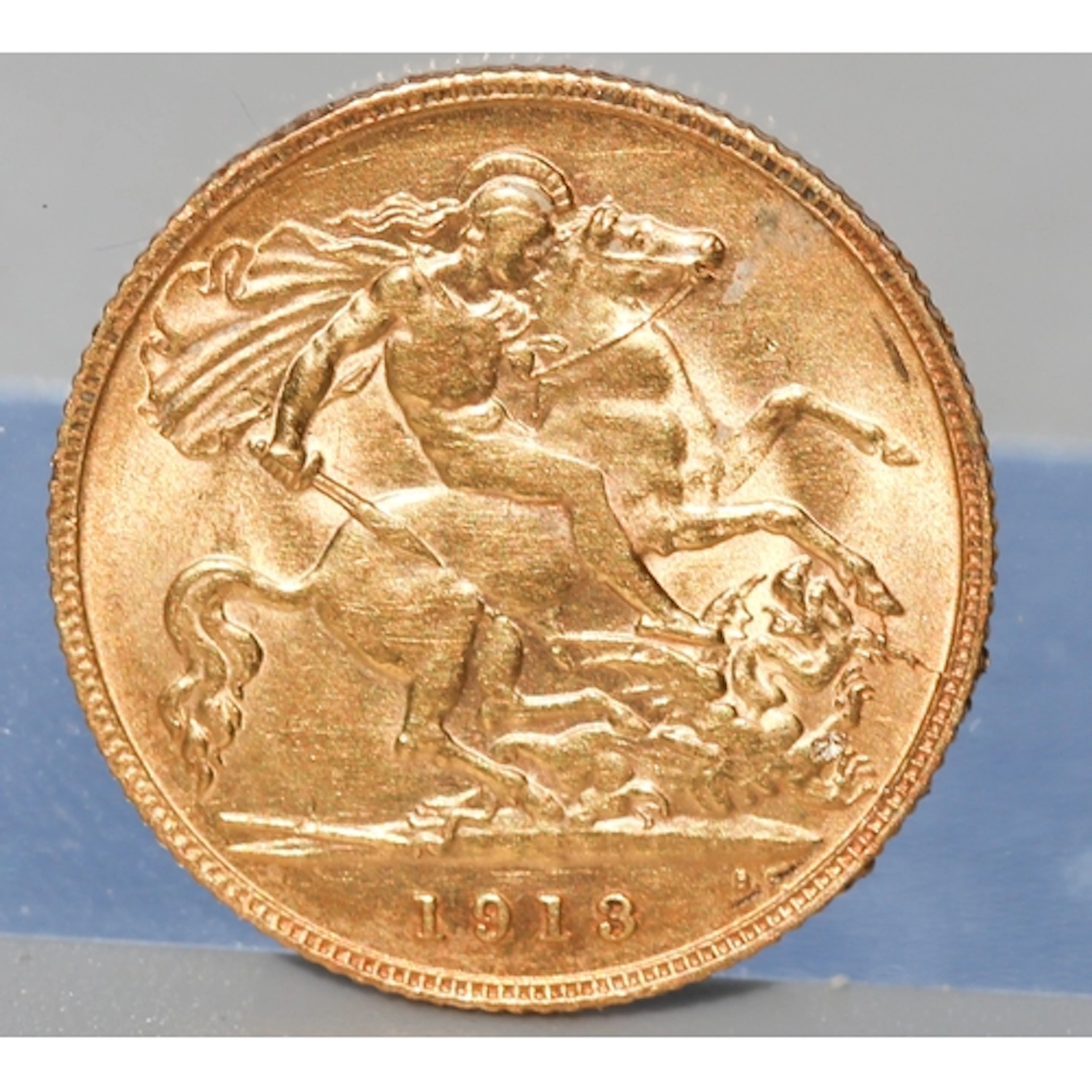 22 Carat Gold Half Sovereign, King George V 1913