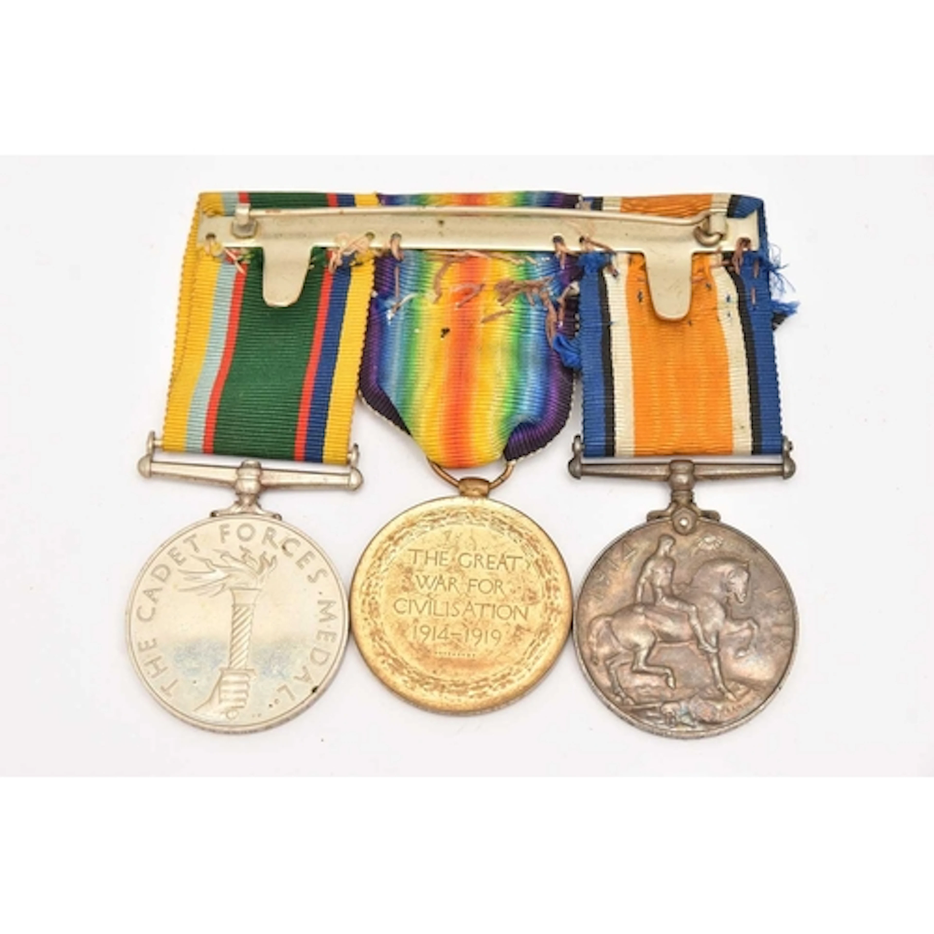 THREE WWI MEDALS, to include a 1914-1918 general service med...