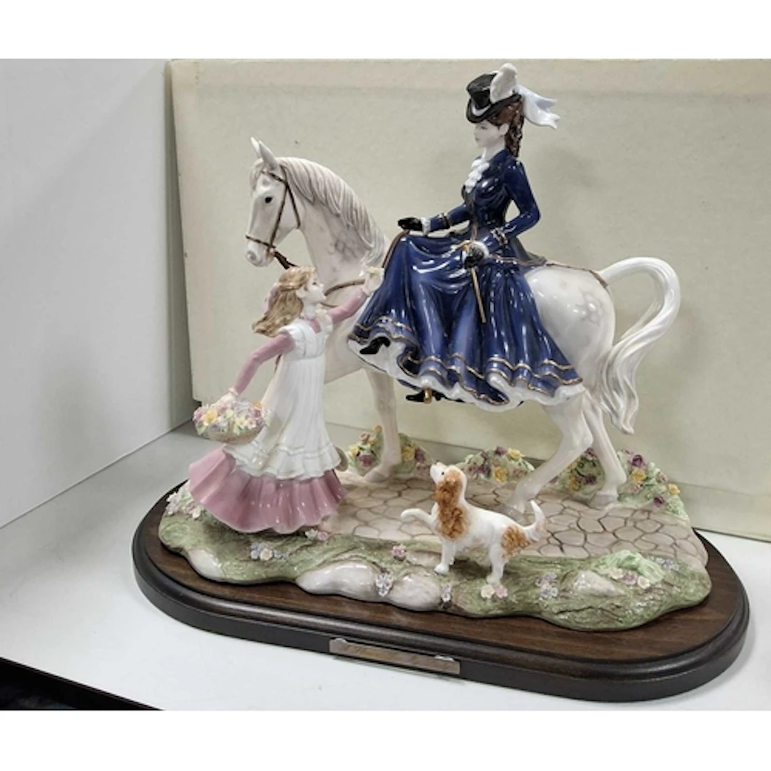 A BOXED LIMITED EDITION COALPORT FIGURE GROUP 'A FLOWER FOR ...
