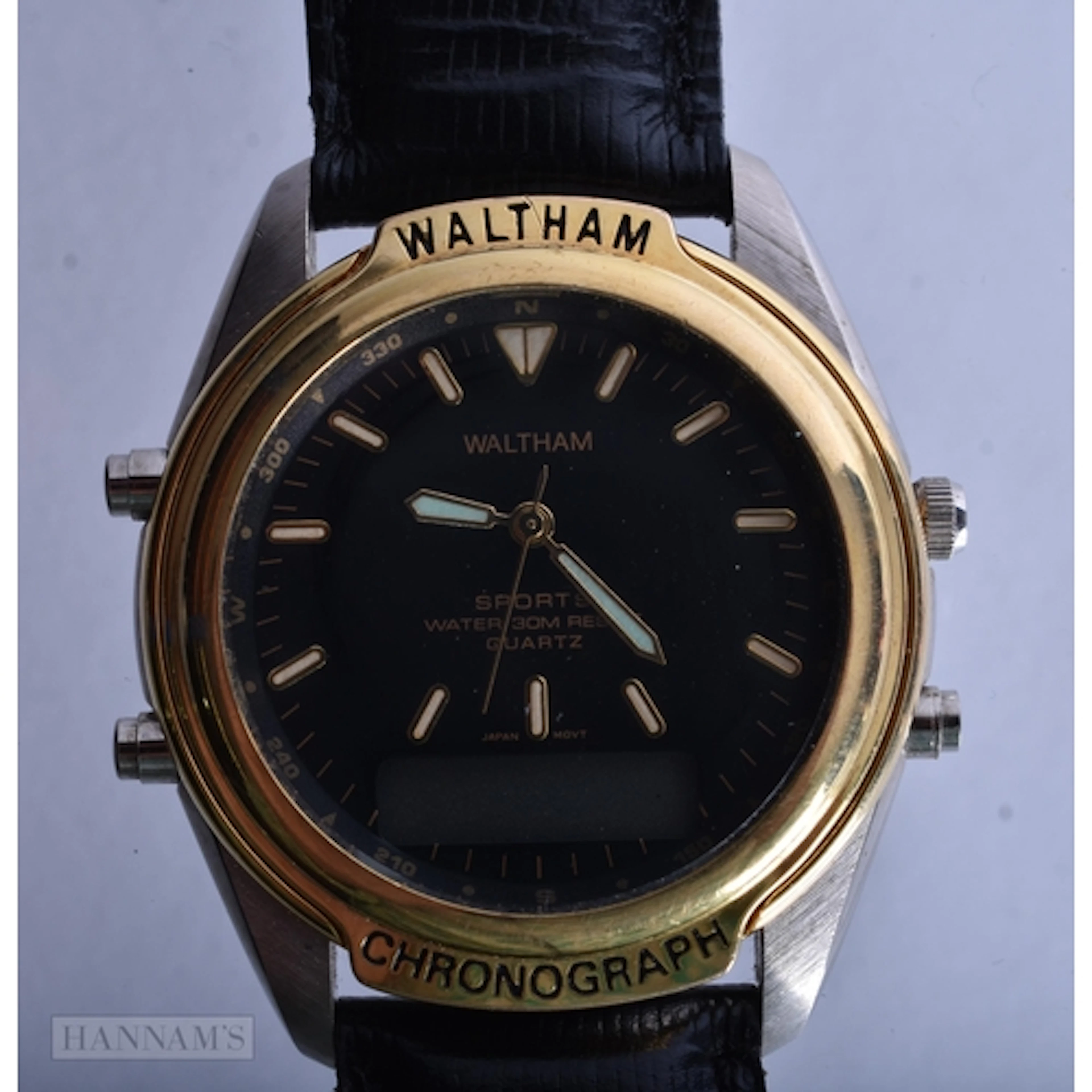 Vintage Waltham Analogue / Digital Sports Chronograph Quartz...