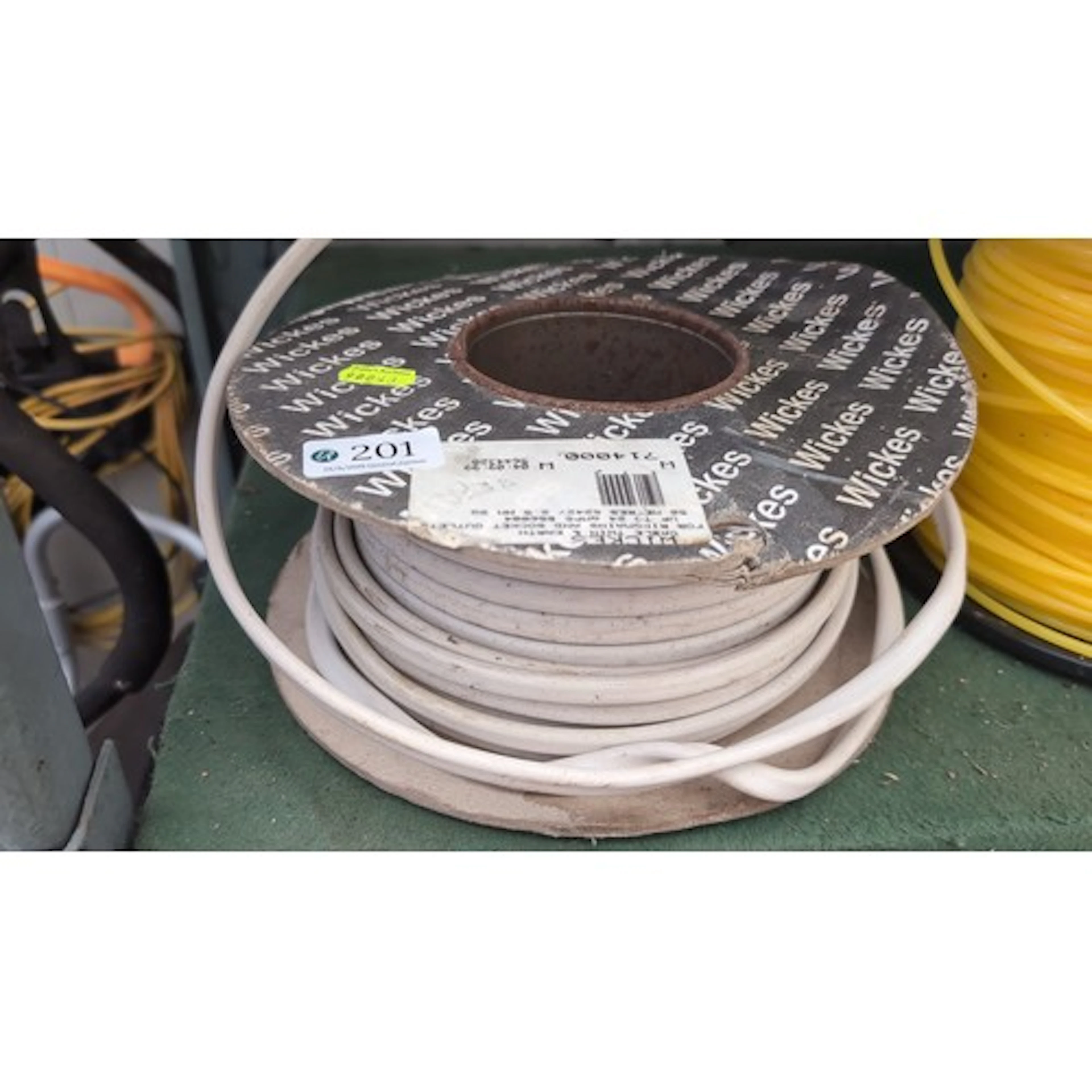 Wickes twin-and-earth ring mains cable on original spool, la...