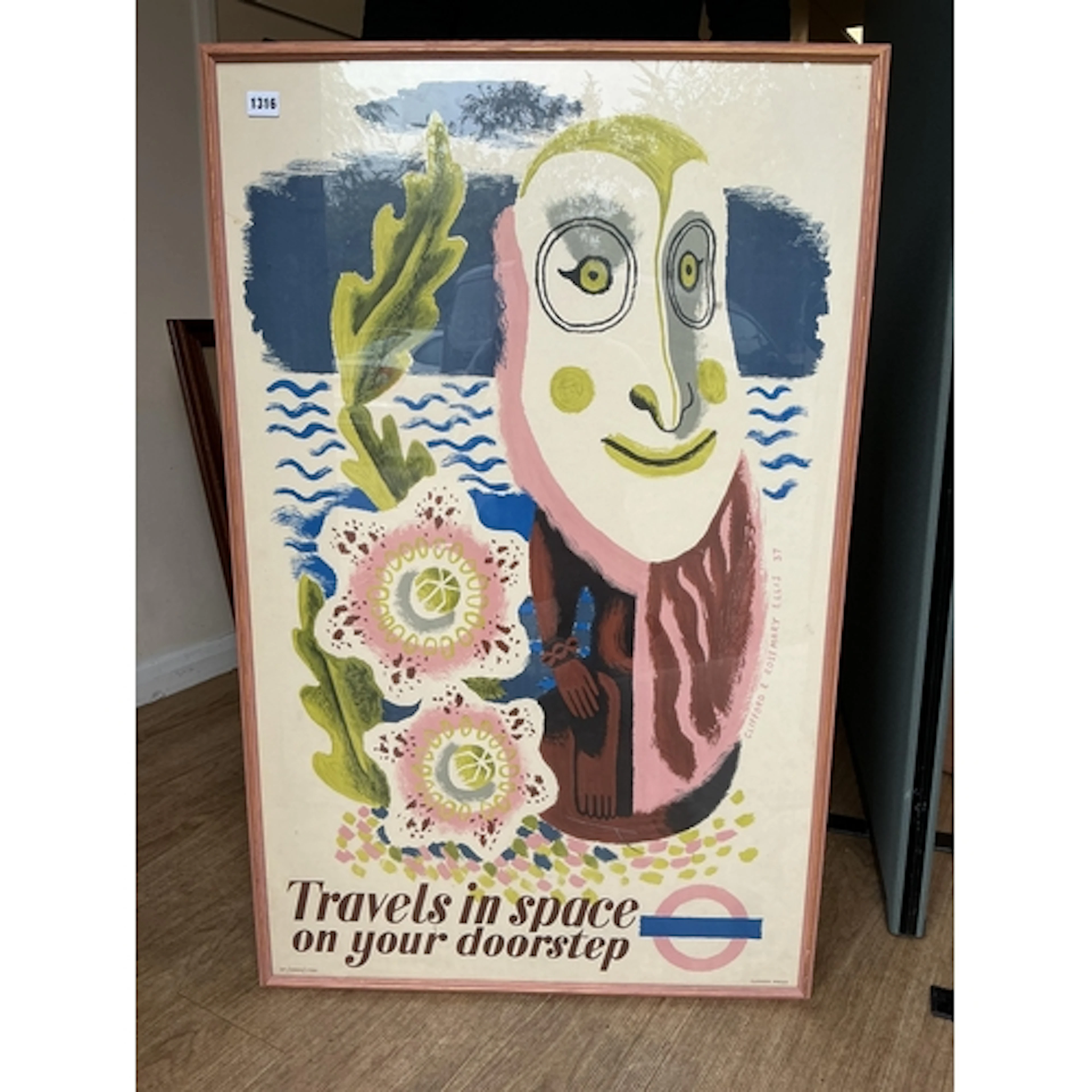 A London transport framed poster, printed by The Curwen Pres...