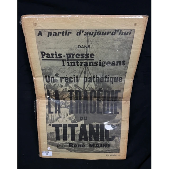 RMS Titanic: RMS Titanic: French publicity poster for the P...
