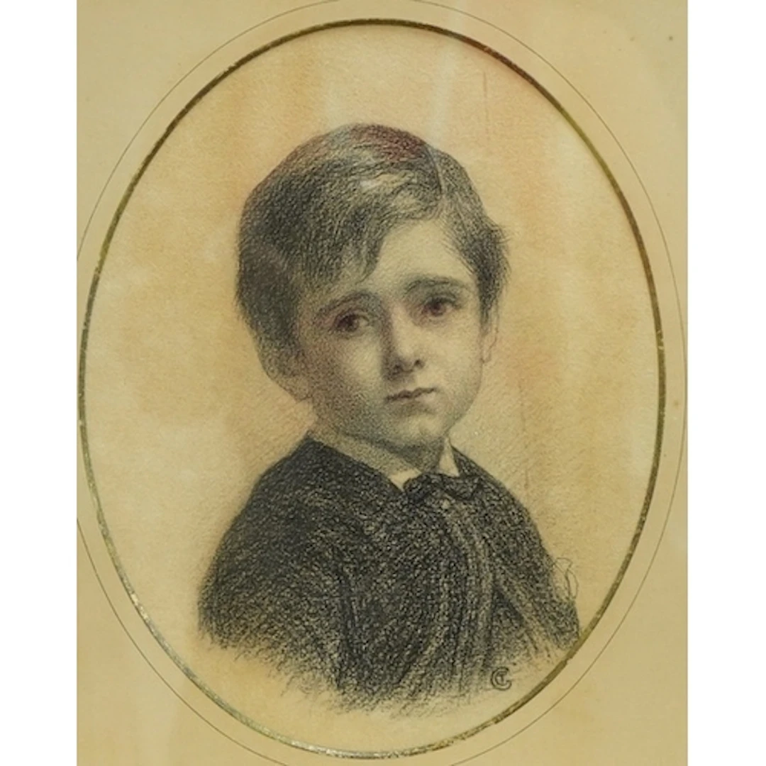 Charles Trevor Garland (1855-1906), Study of a young boy, mo...