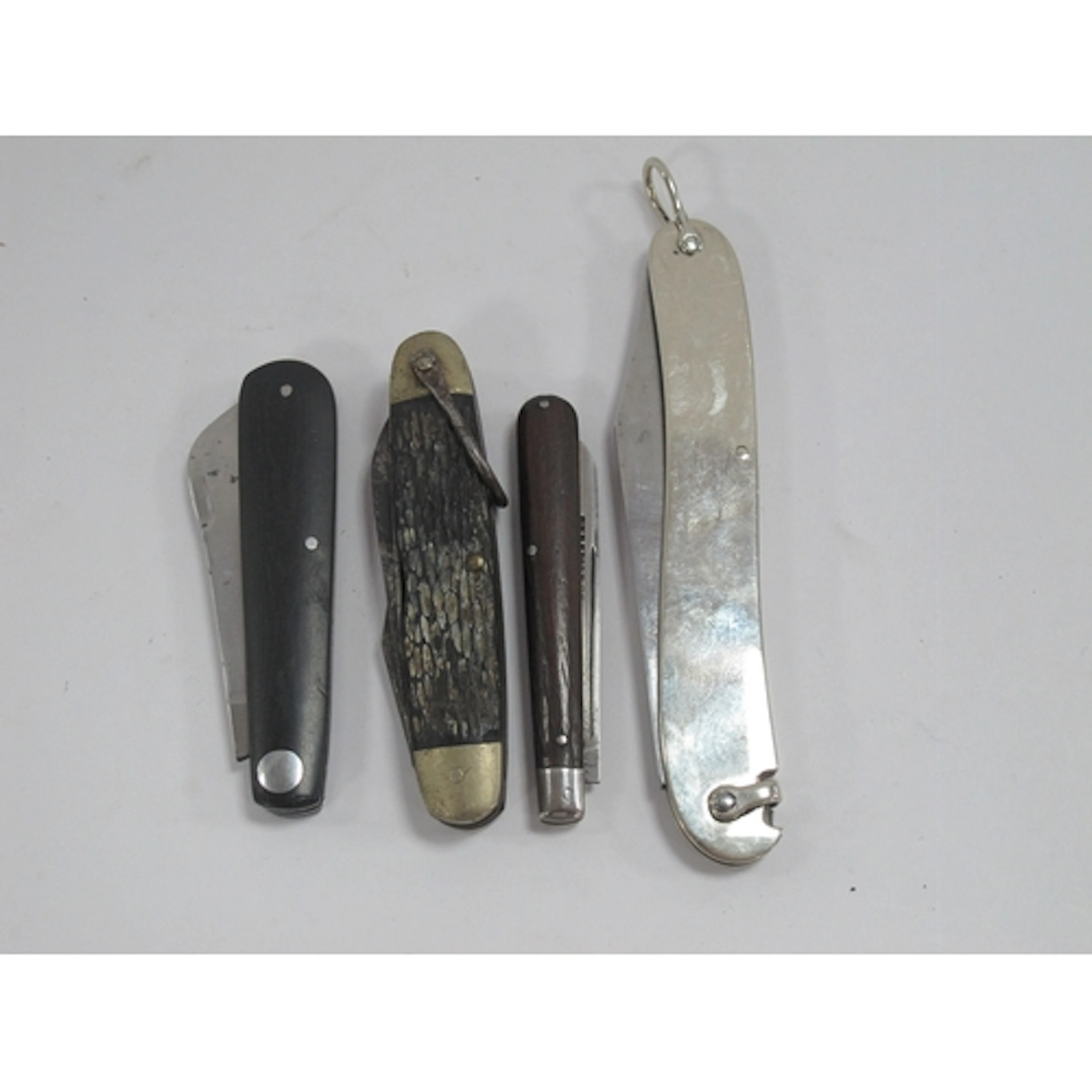 William Rodgers Single Blade Lock Knife, nickel silver, lany...