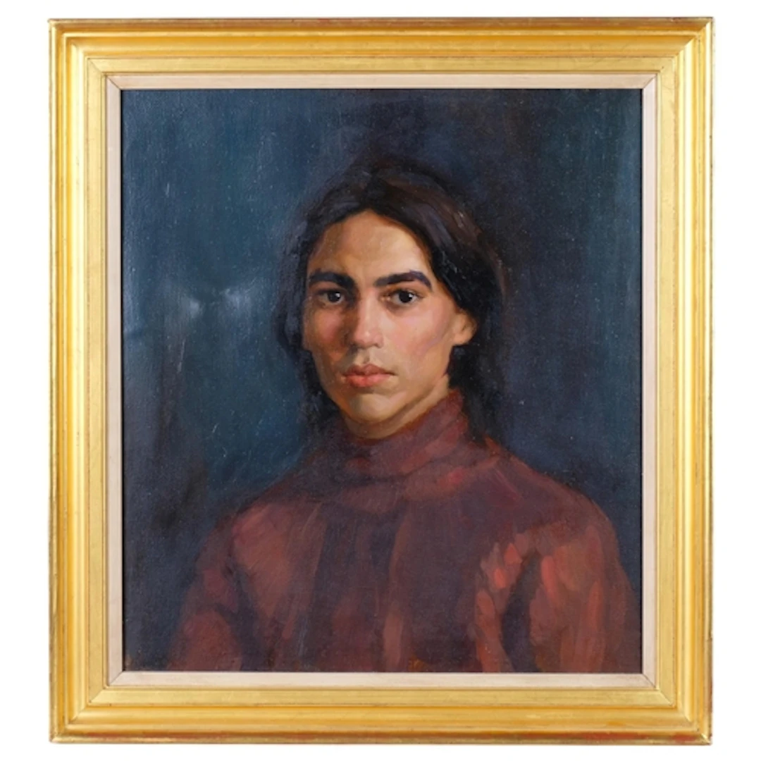 Vechtslav Morguna, Russian, Portrait of a young man, oil on ...