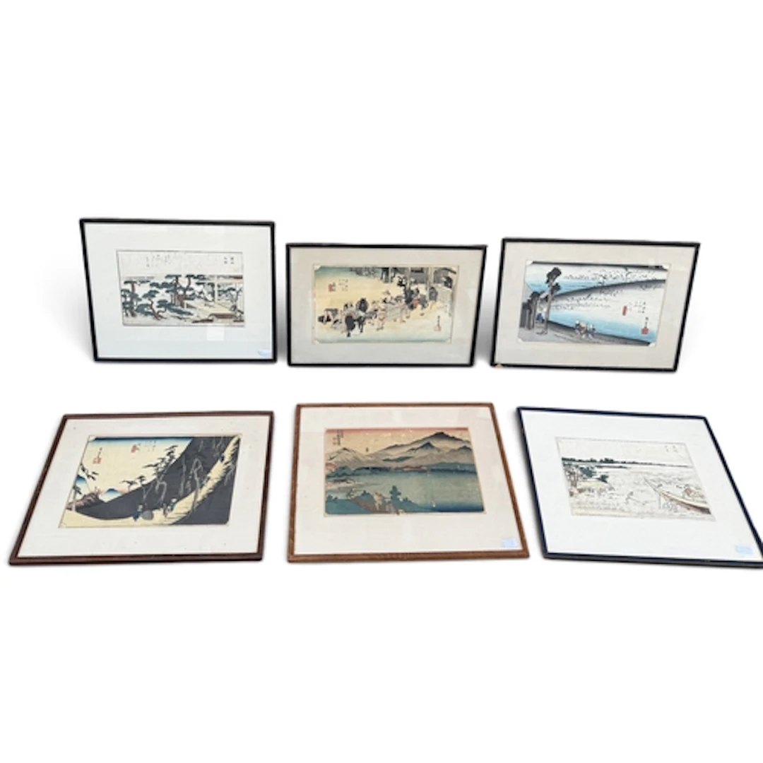 A COLLECTION OF JAPANESE WOODBLOCK PRINTS To include example...
