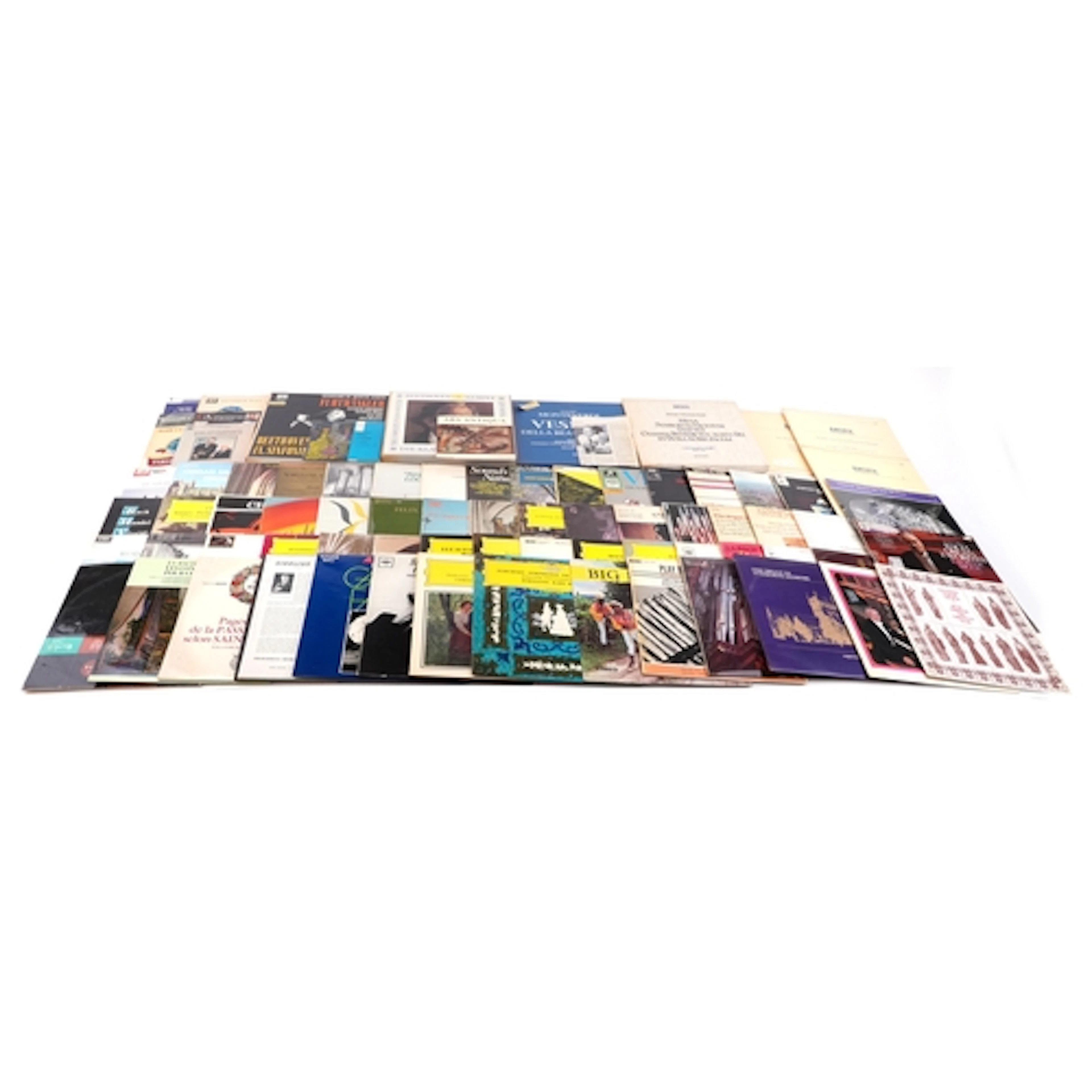 Vinyl LP records and 45rpm records, mostly classical, includ...