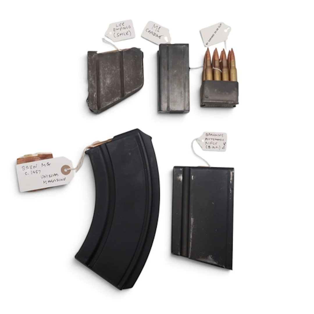 A lot of assorted mid century rifle calibre magazines to inc...