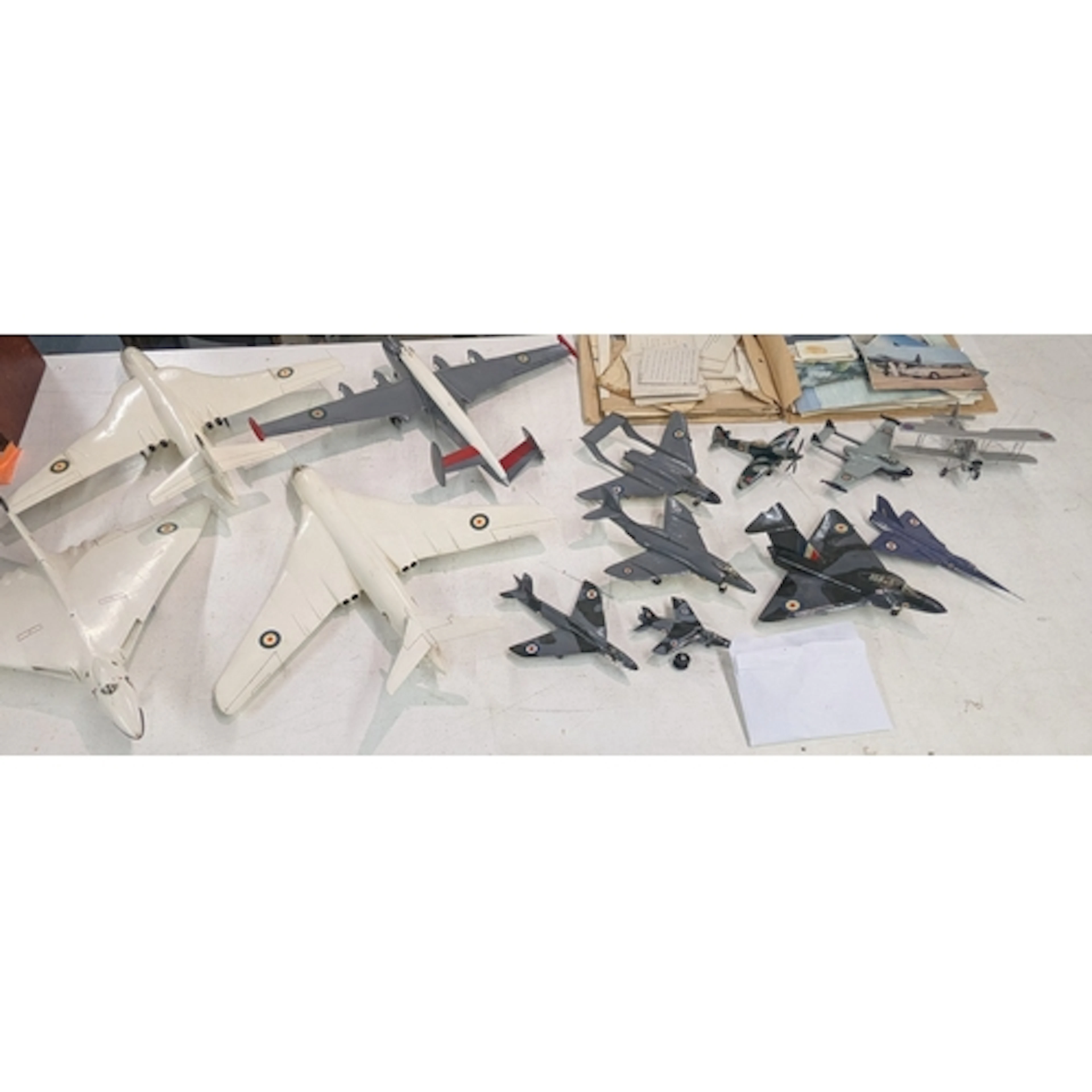 A collection of vintage scratch built model aircrafts, mainl...