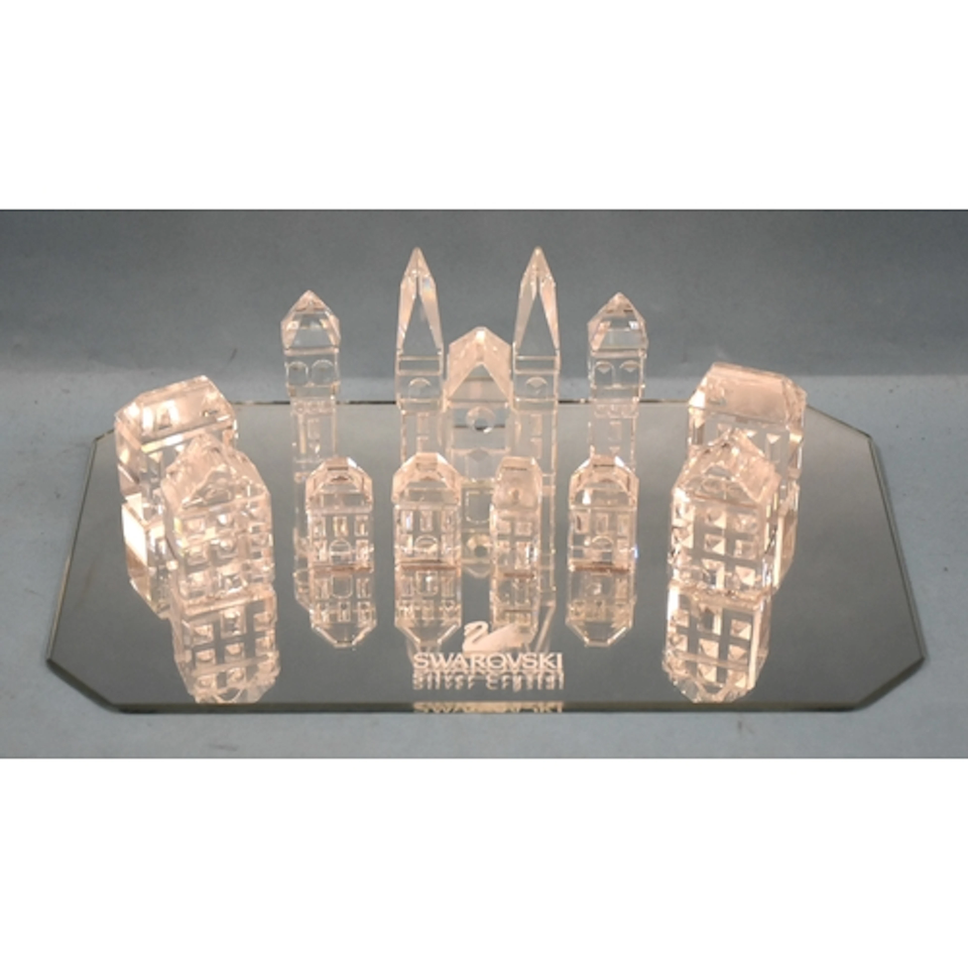 Swarovski, crystal village, eleven unboxed buildings: cathed...